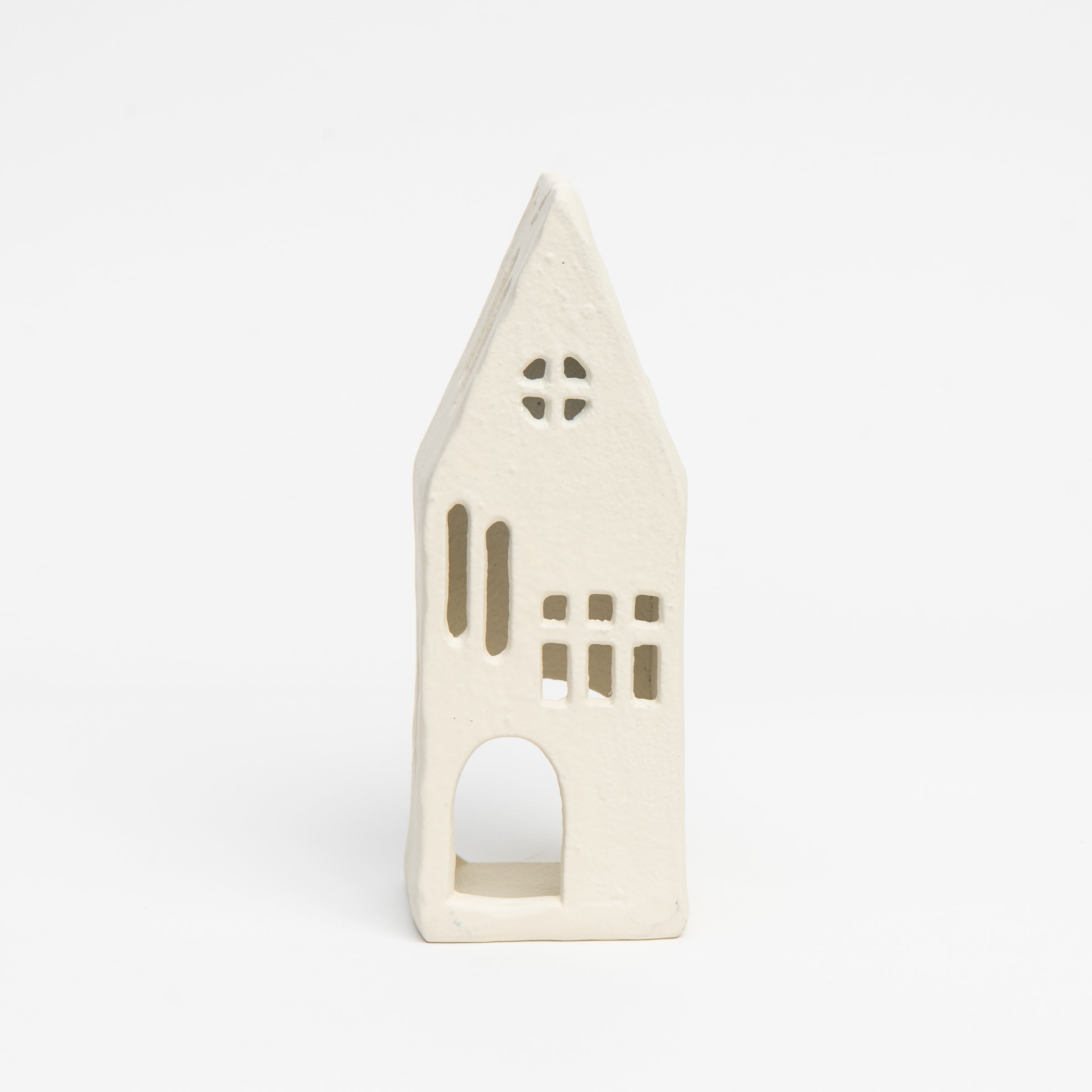 Aspen Tealight House on a white background at Addison West