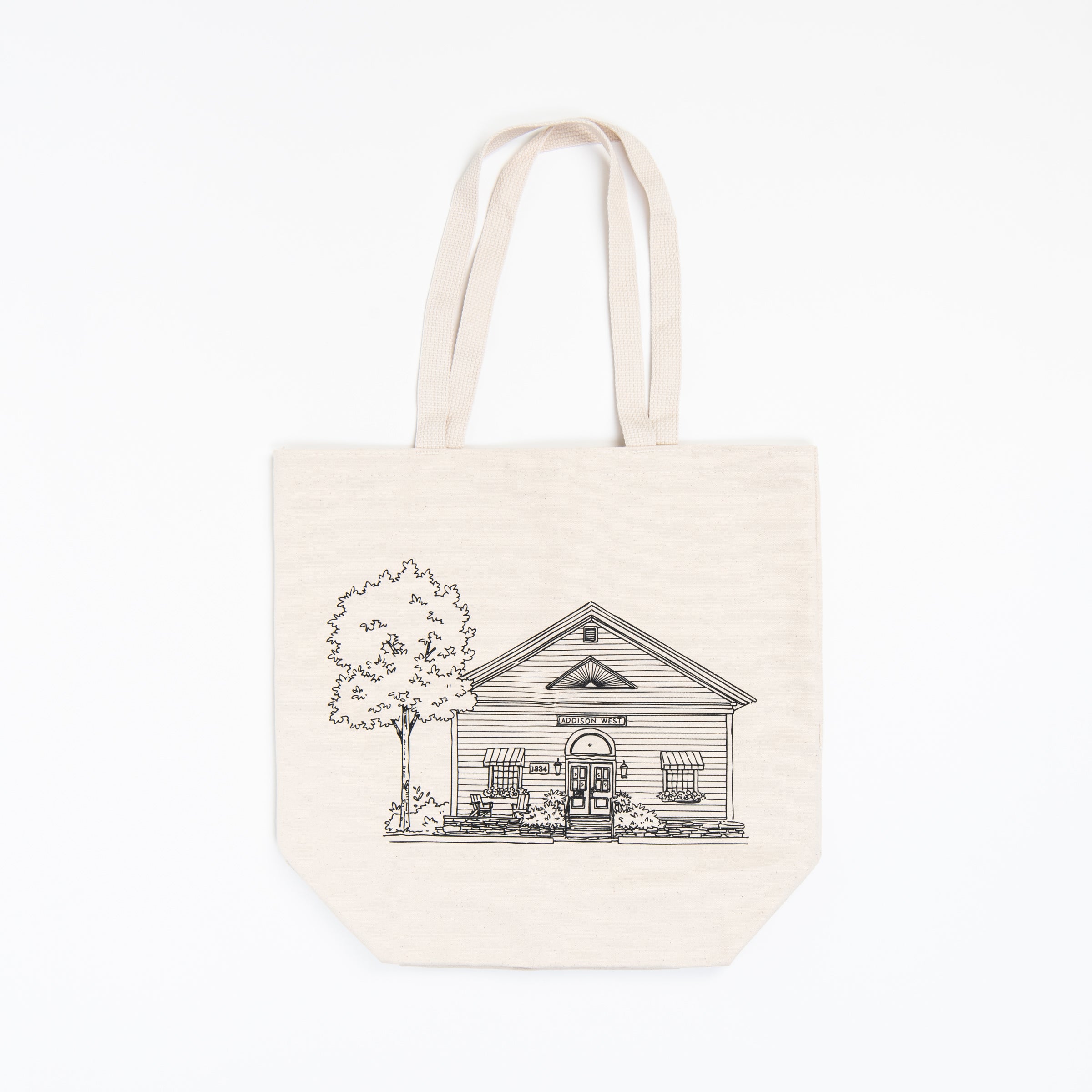 Addison West Grocery Tote on a white background at Addison West