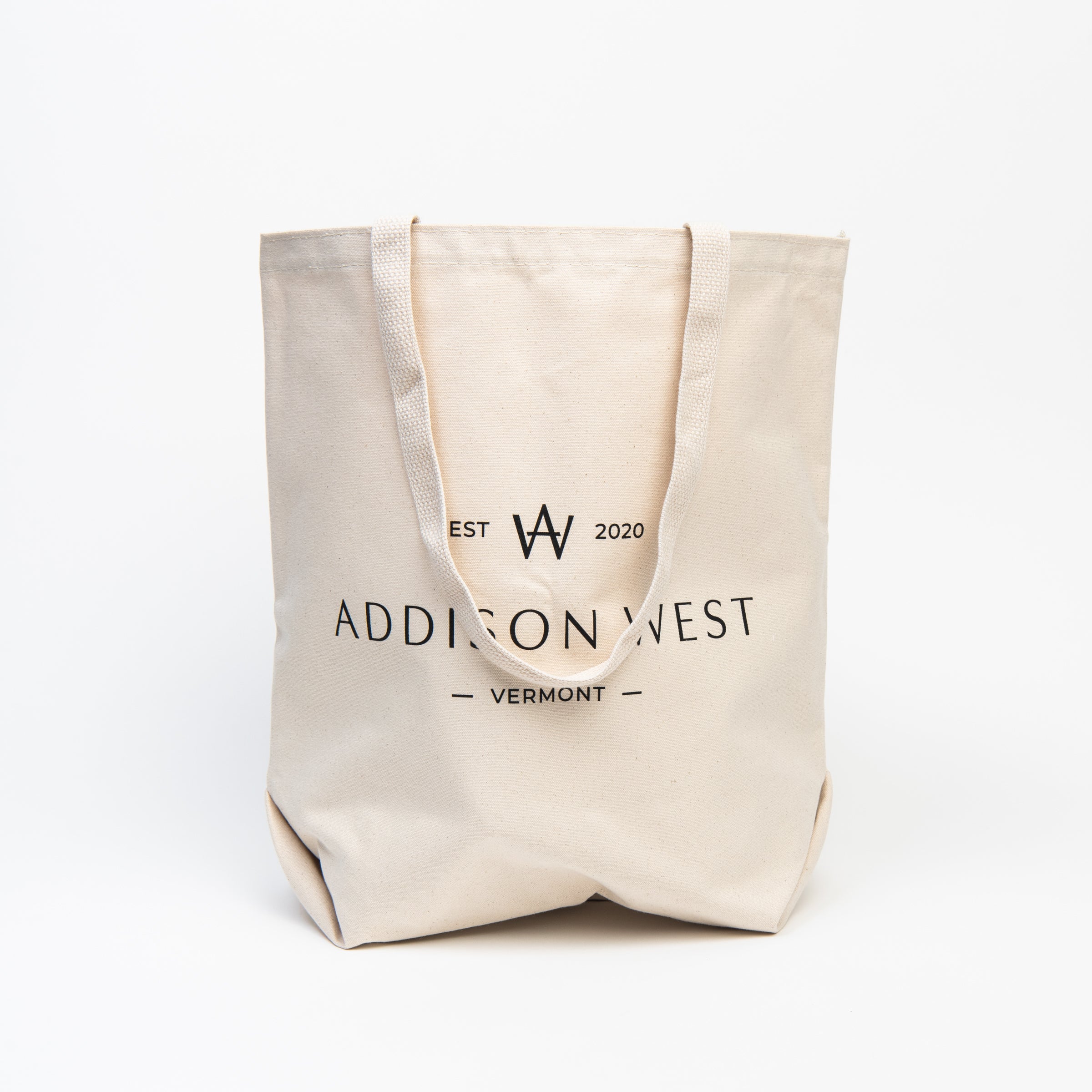 Addison West Grocery Tote on a white background at Addison West