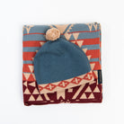 Pendleton Knit Baby Blanket and Beanie in Desert Sky on a white background at Addison West