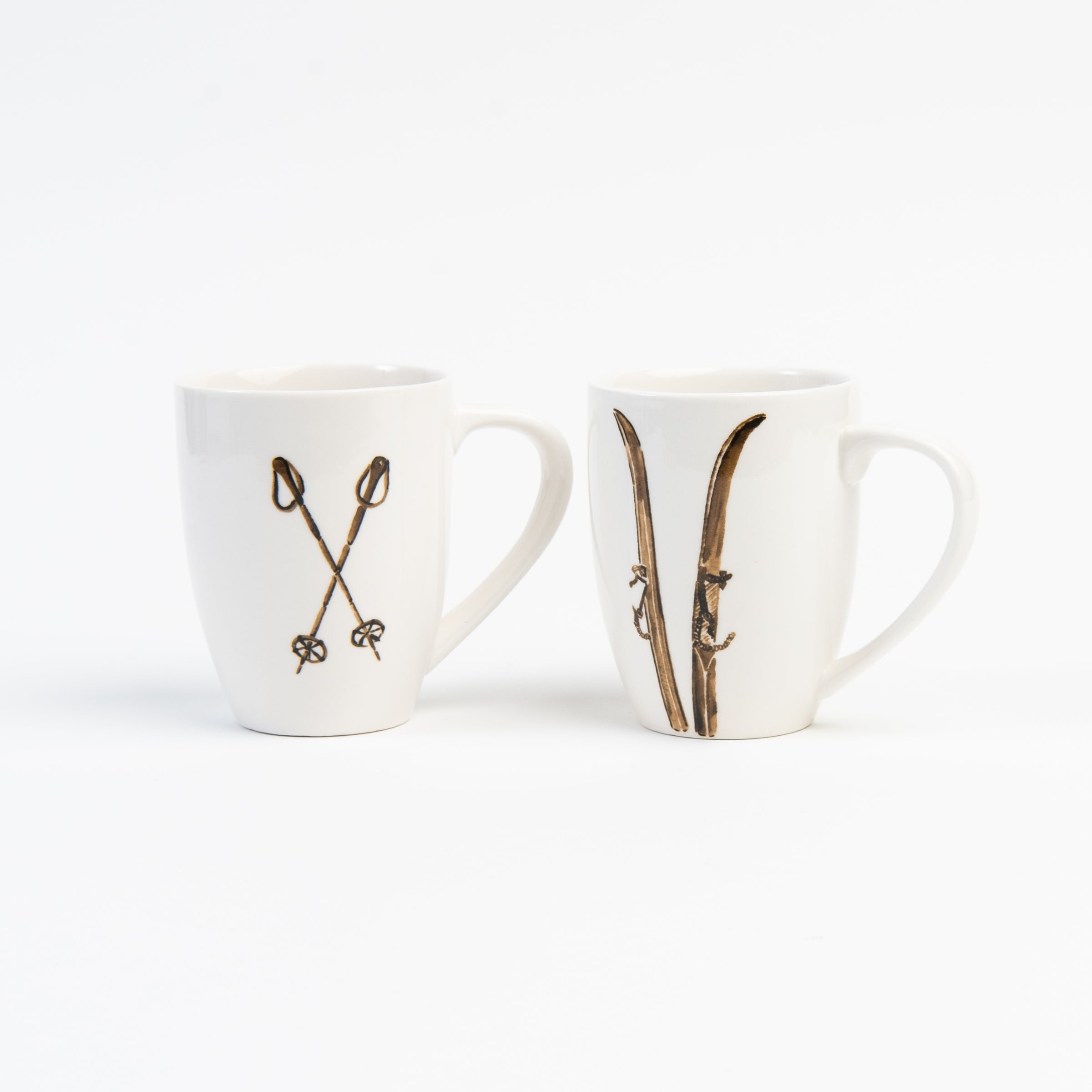Skis Mug on a white background at Addison West