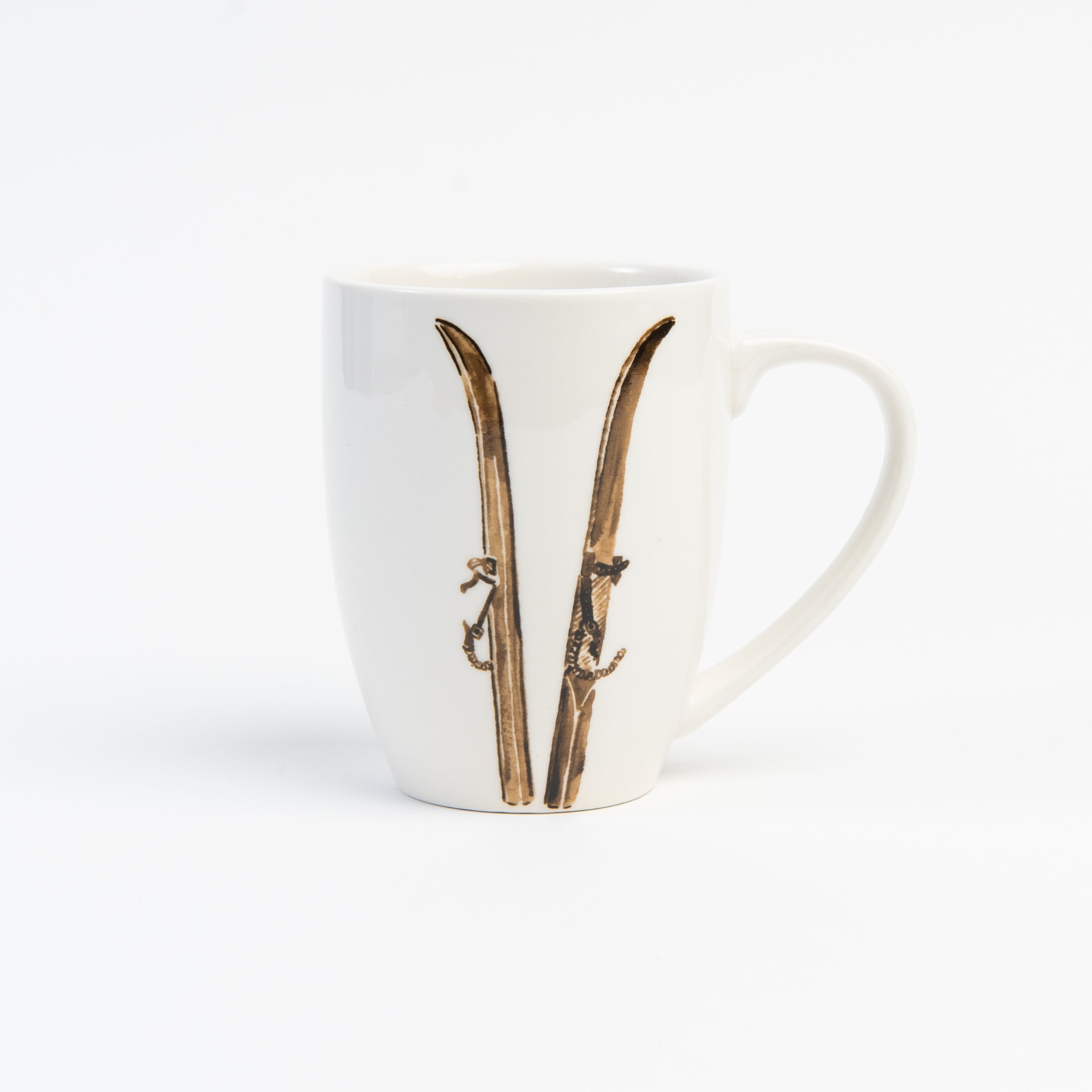 Skis Mug on a white background at Addison West