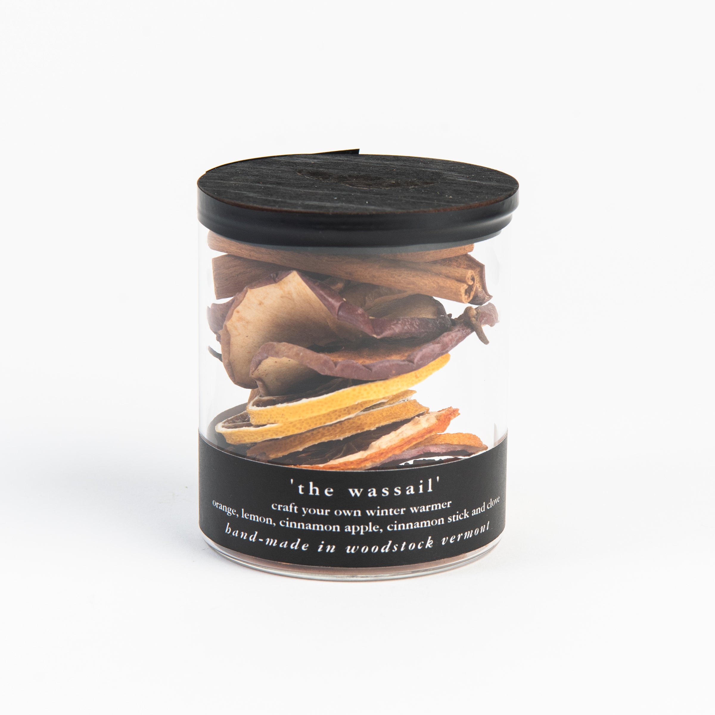 The Wassail Glass Jar dried fruit cocktail mix on a white background at Addison West