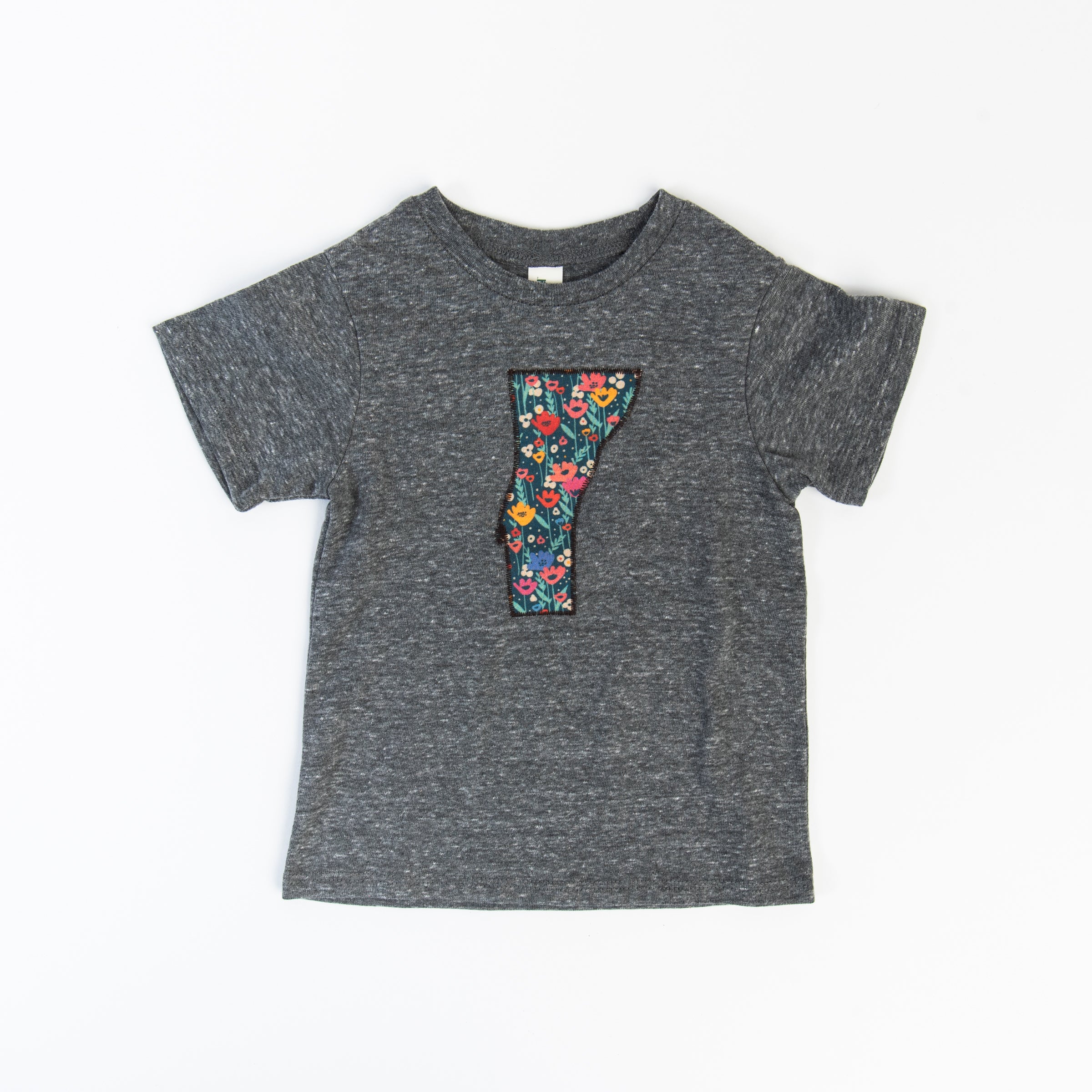 Vermont Toddler Tee in Meadow Flowers Pattern on a white background at Addison West