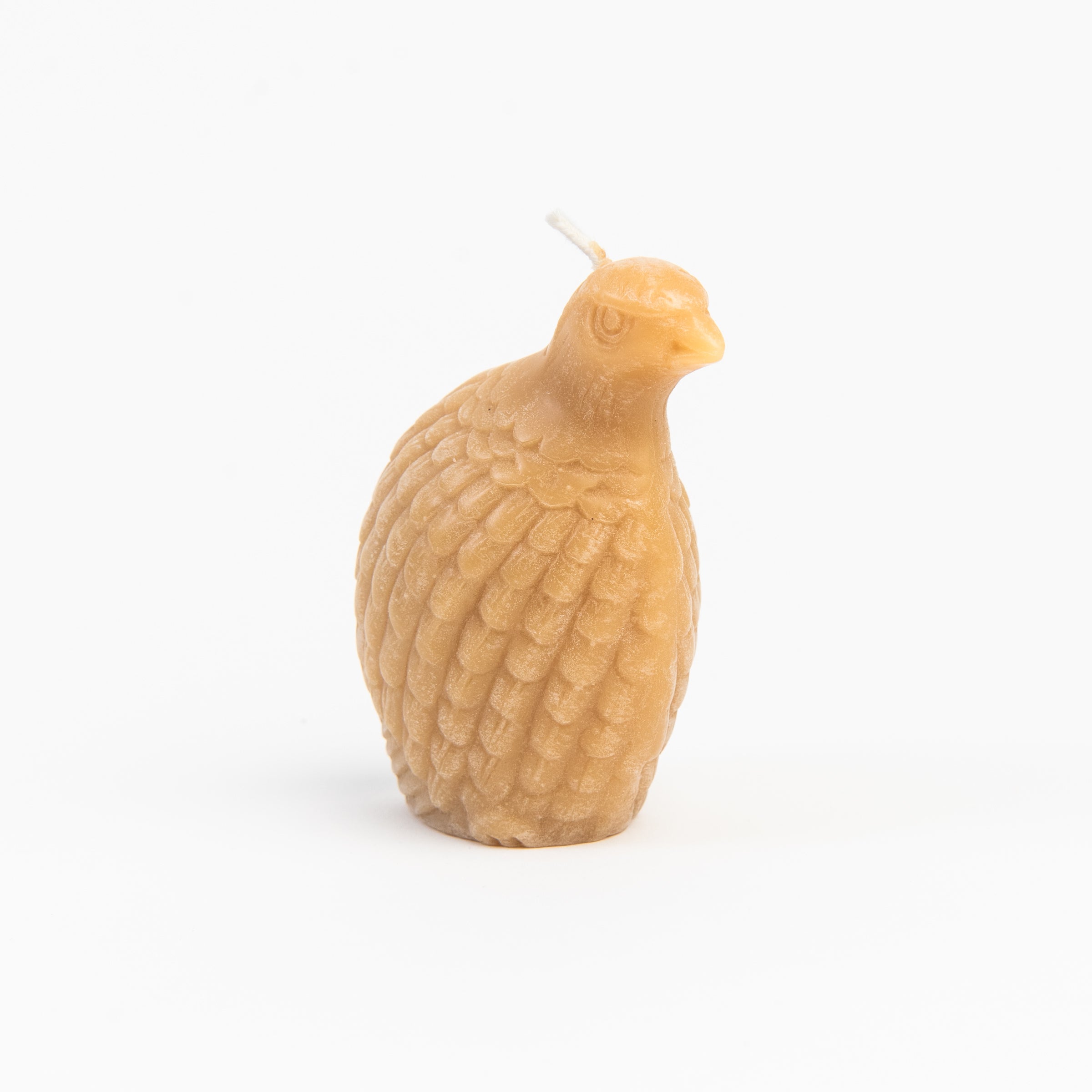 Partridge Hand Poured Beeswax Candle in Natural on a white background at Addison West