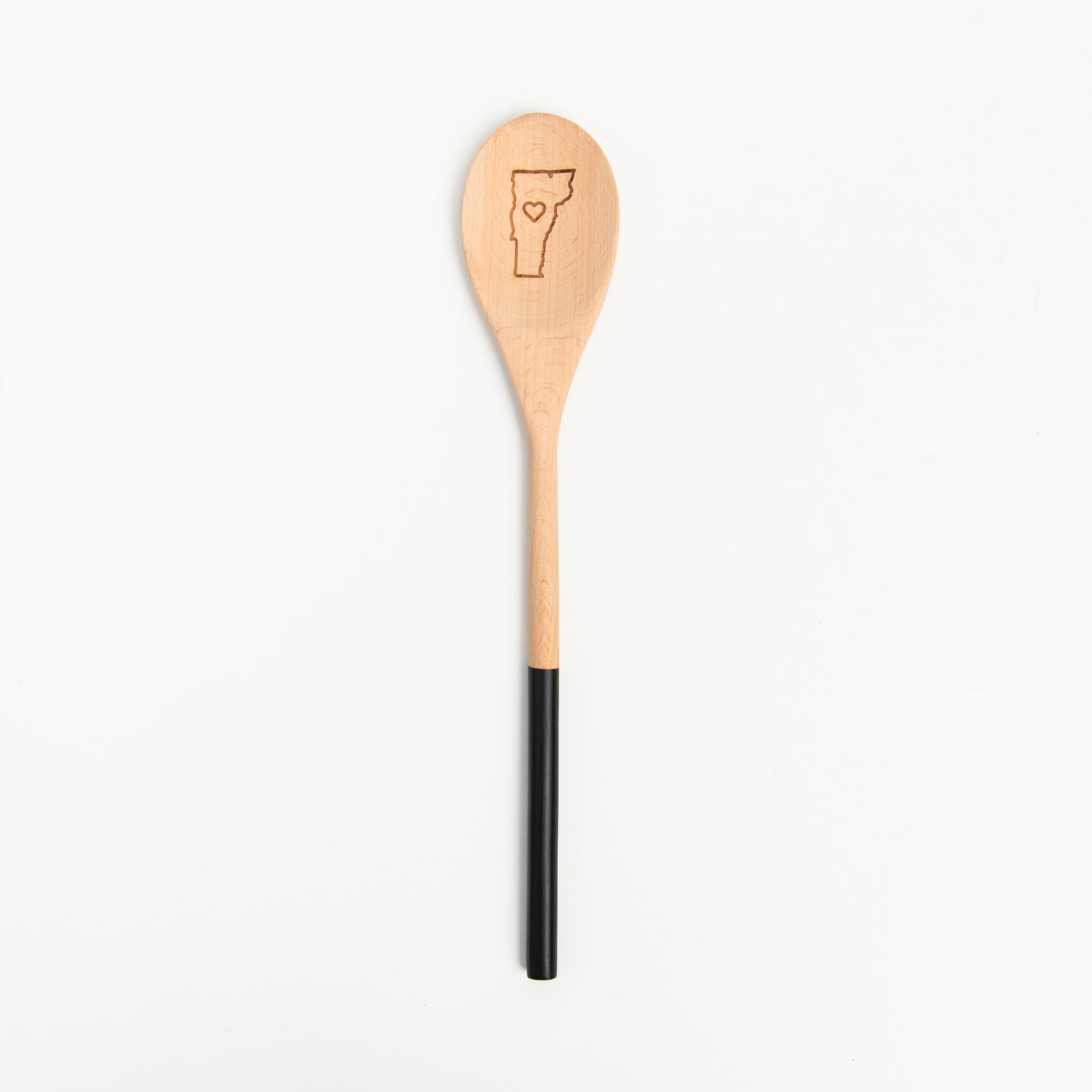 ILOVERMONT Wooden Spoon in Black on a white background at Addison West