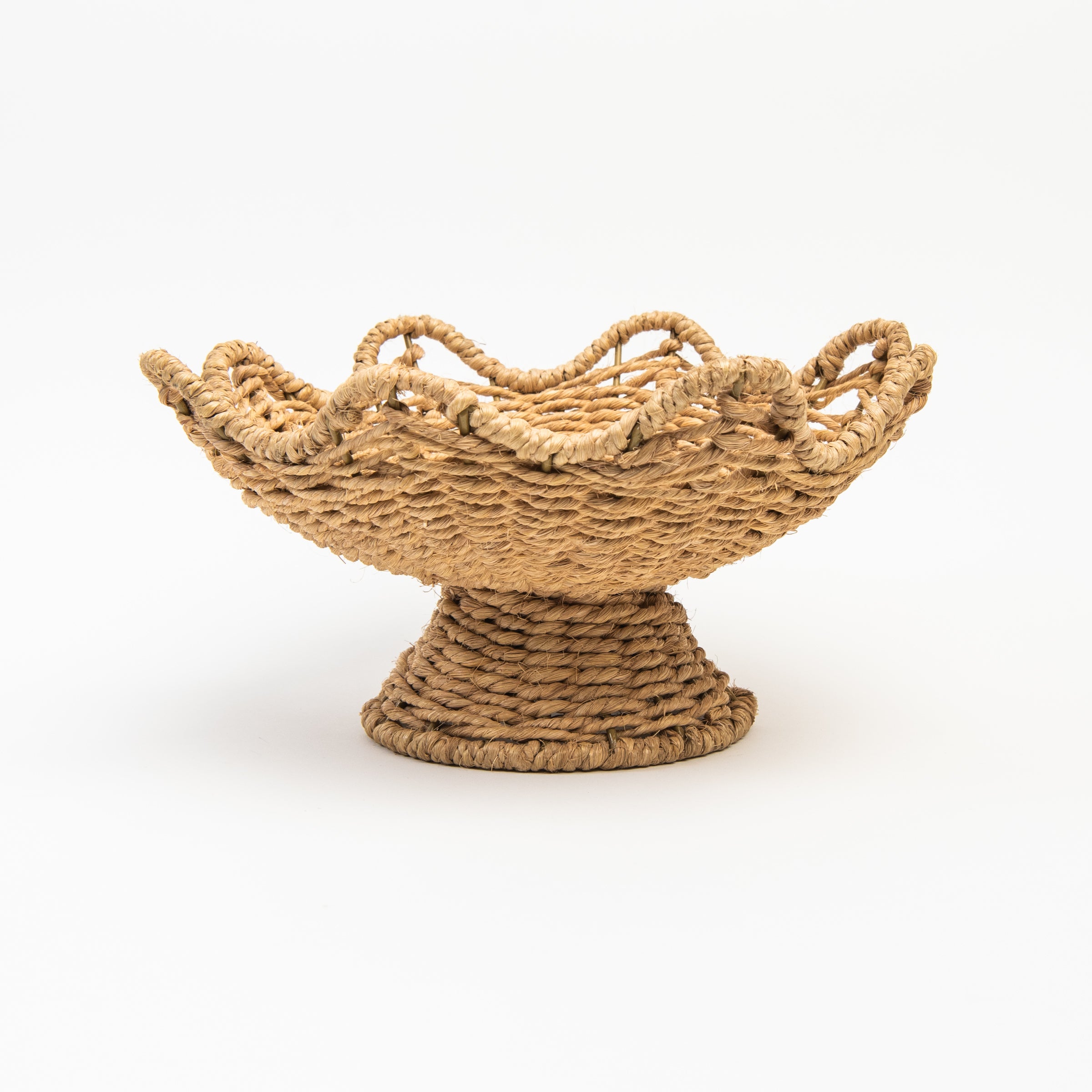 Cleo Scalloped Fruit Basket on a white background at Addison West