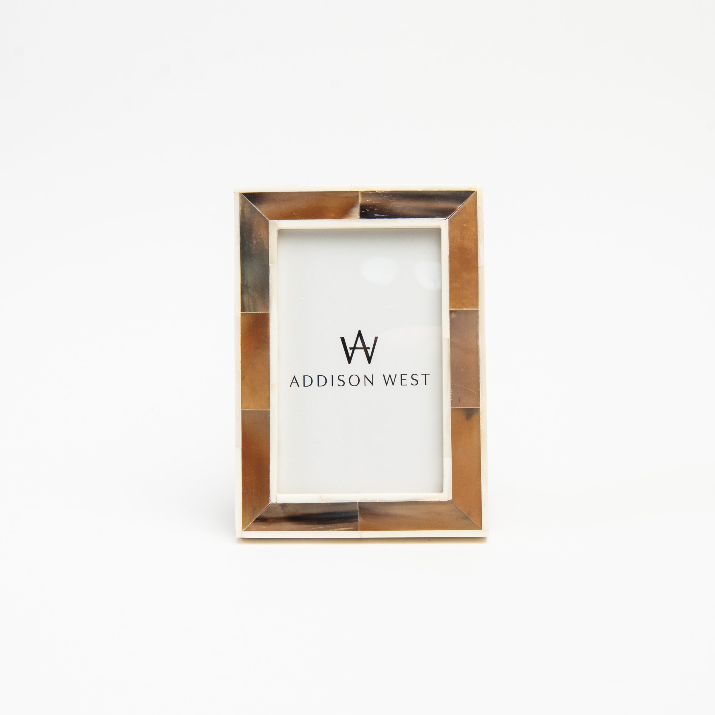 4x6 Savoy Horn & Bone Picture Frame on a white background at Addison West