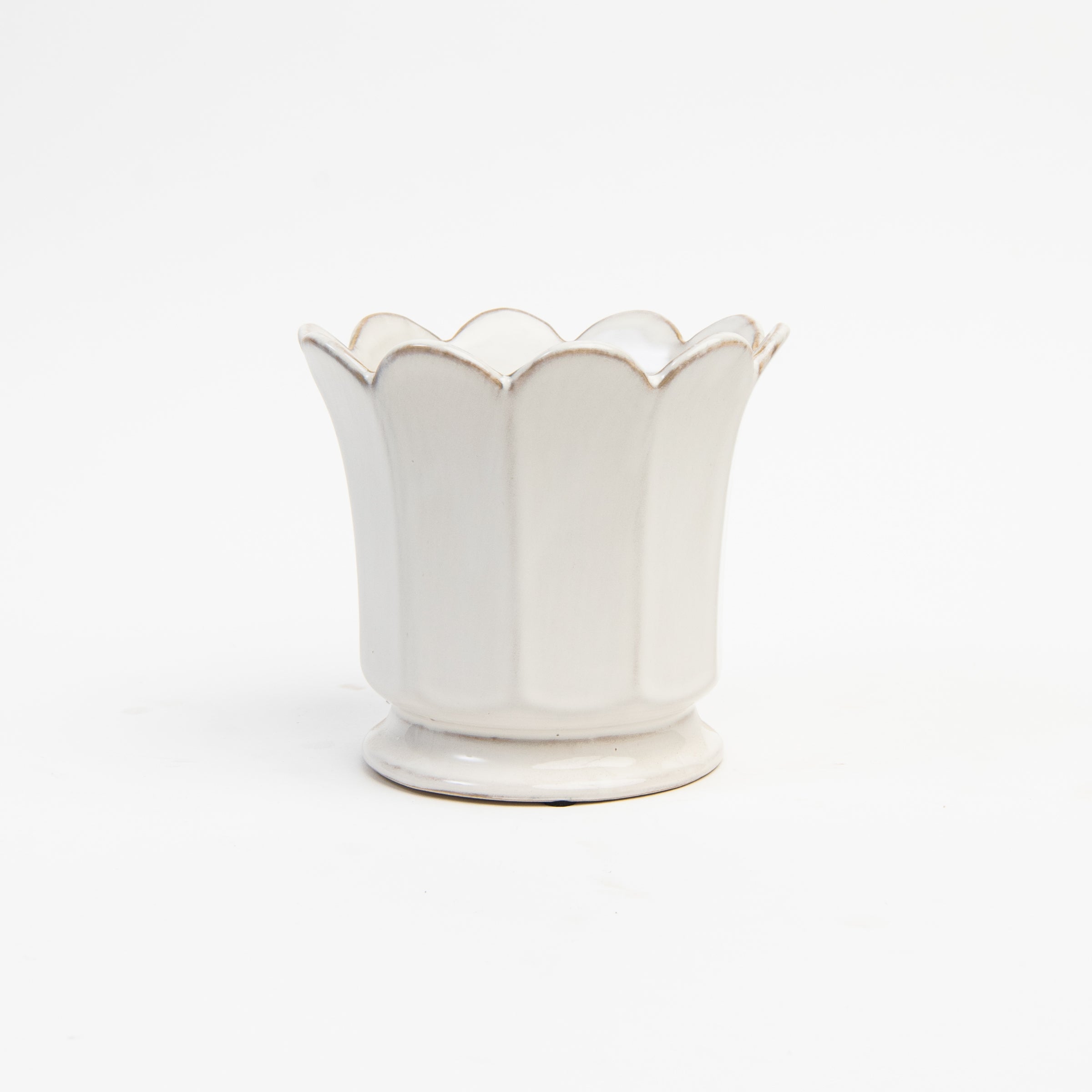 small Maline Footed Pot on a white background at Addison West