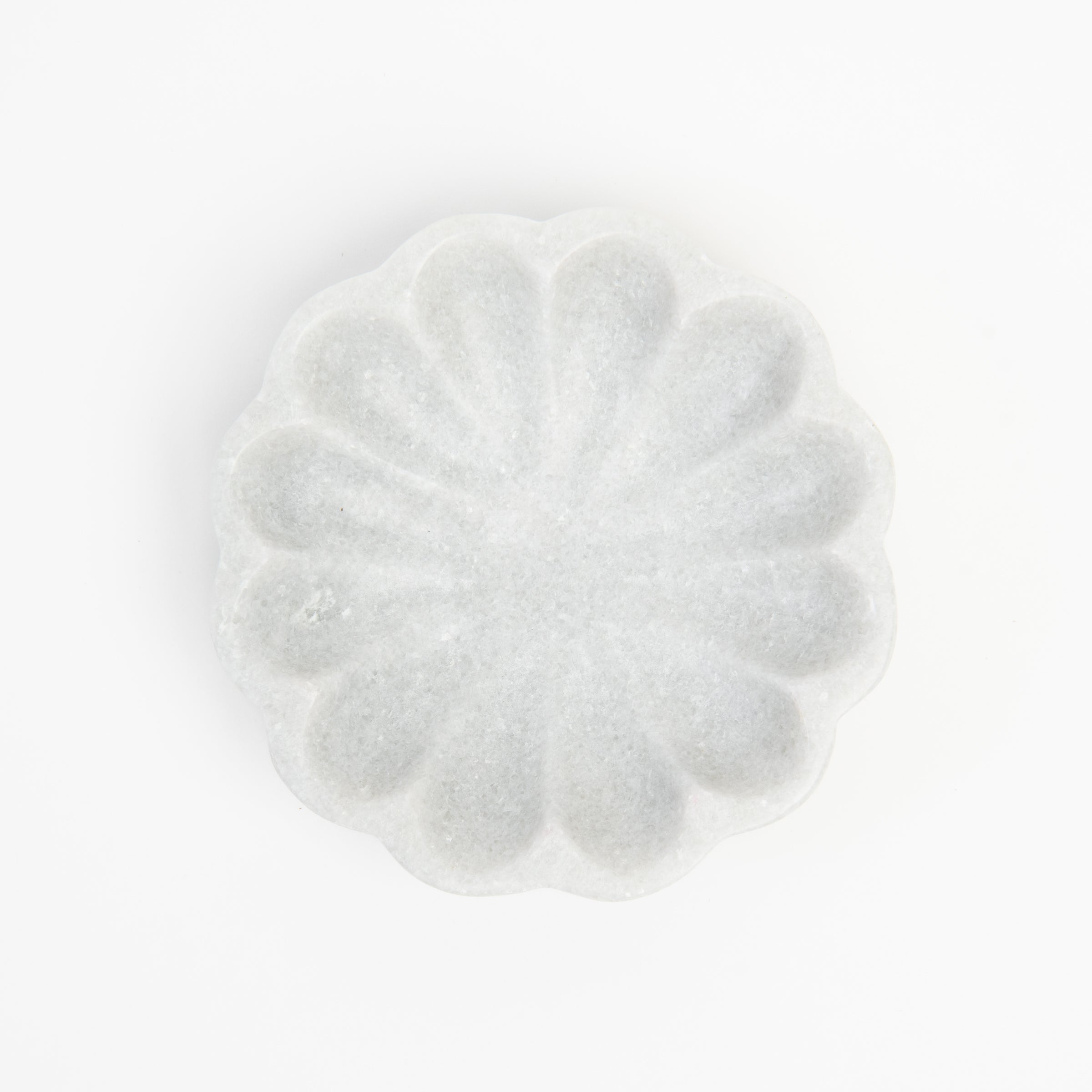 Flower Marble Dish on a white background at Addison West