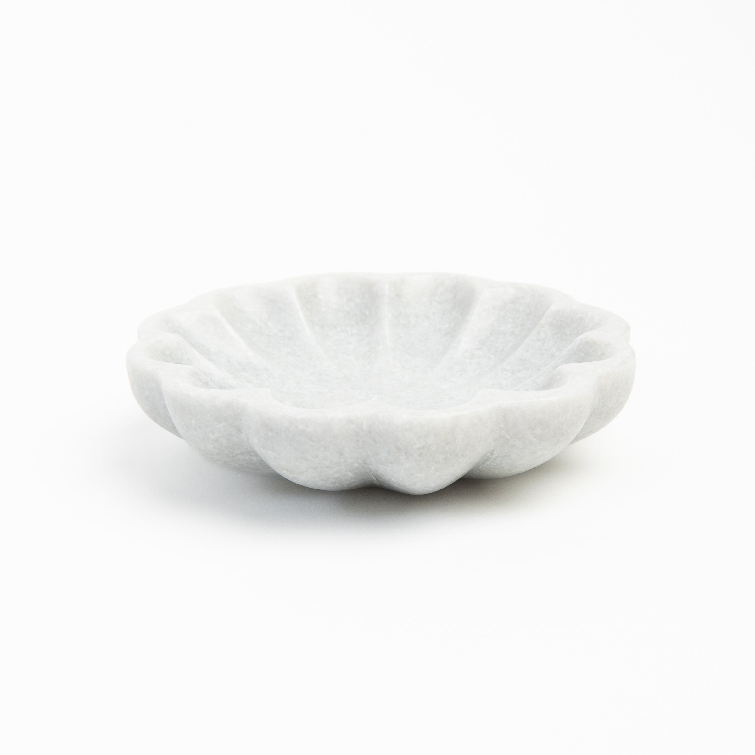 Flower Marble Dish on a white background at Addison West