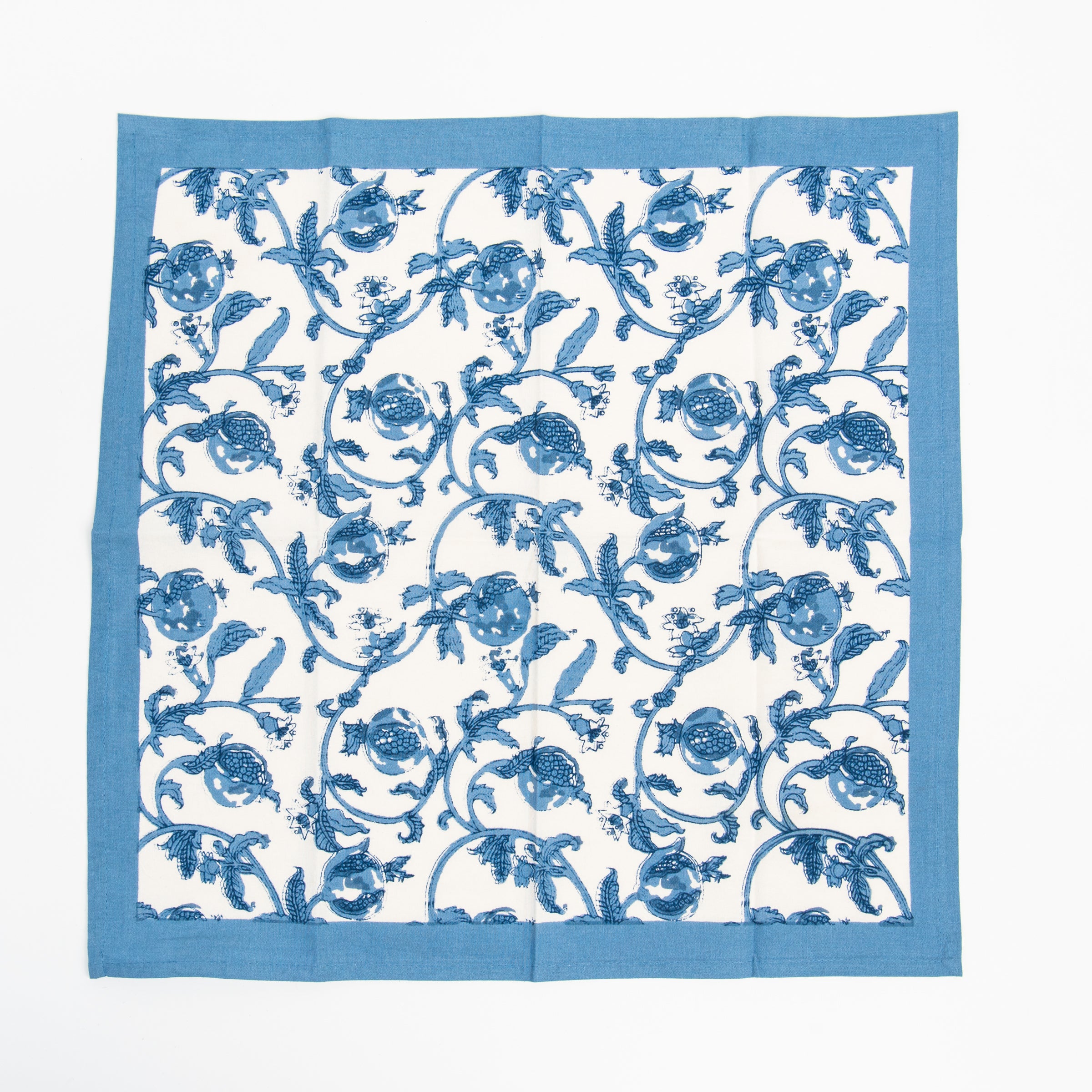 Granada Cornflower Napkins, Set of 6 on a white background at Addison West