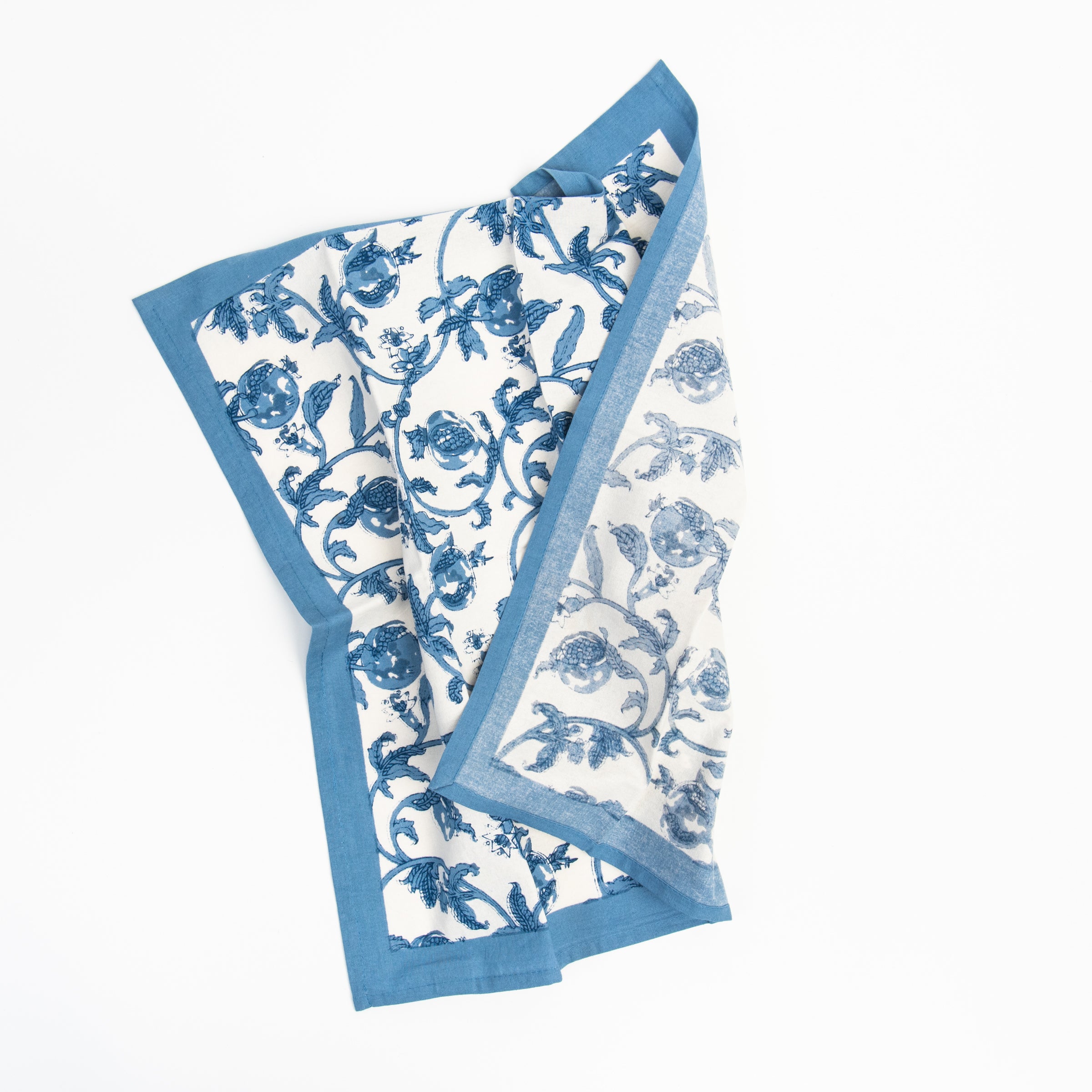 Granada Cornflower Napkins, Set of 6 on a white background at Addison West