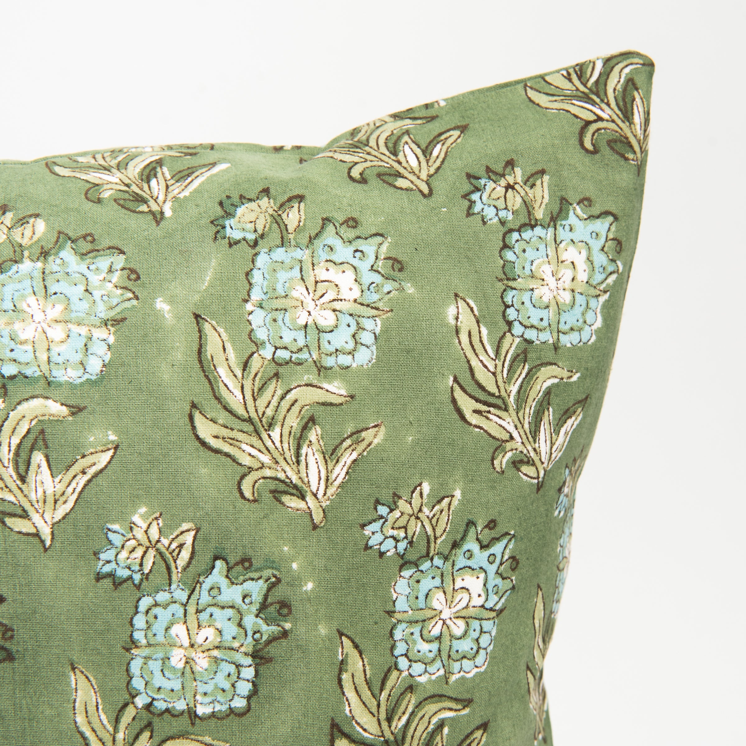 Elowen Block Print Pillow on a white background at Addison West