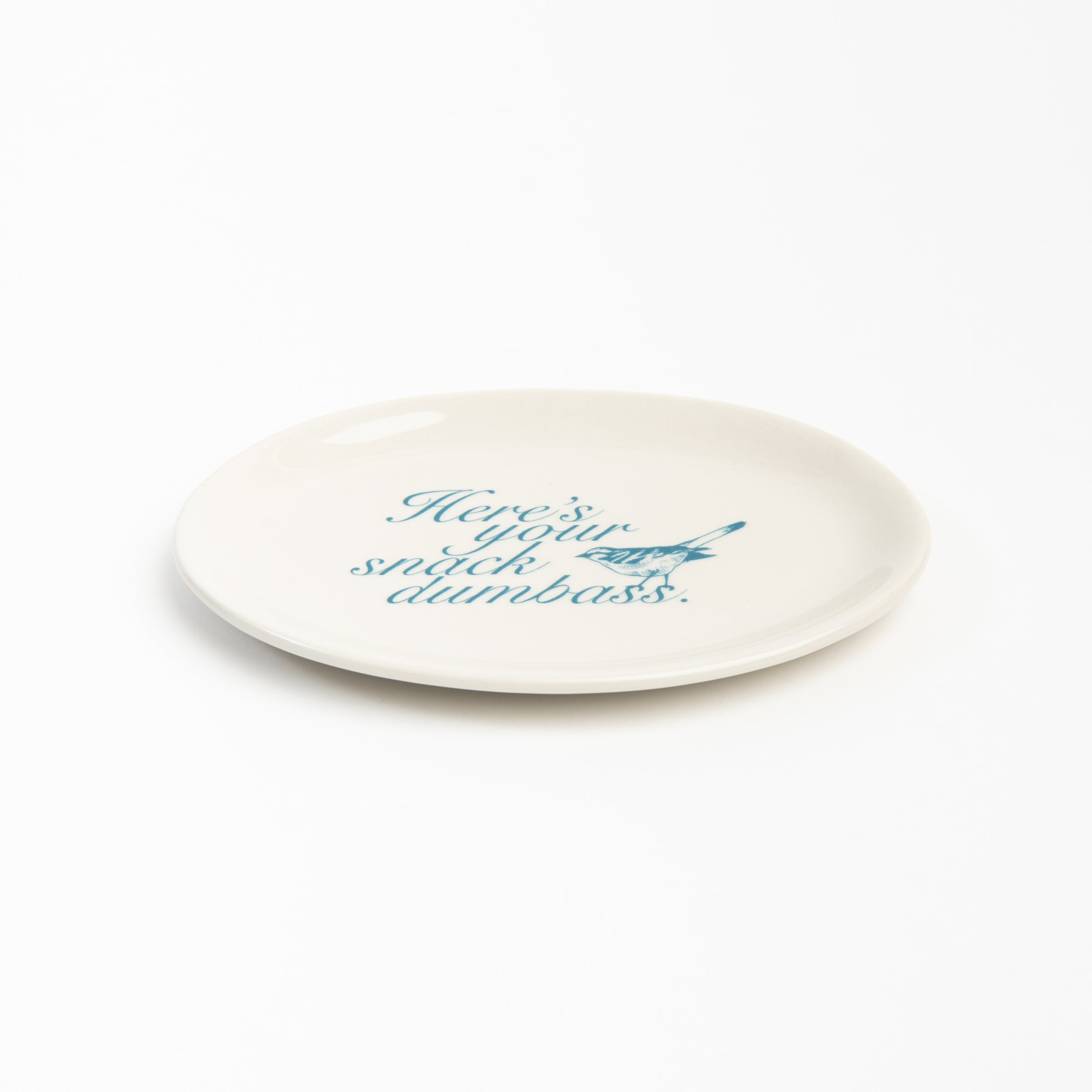 Here's Your Snack Dumbass Tray on a white background at Addison West