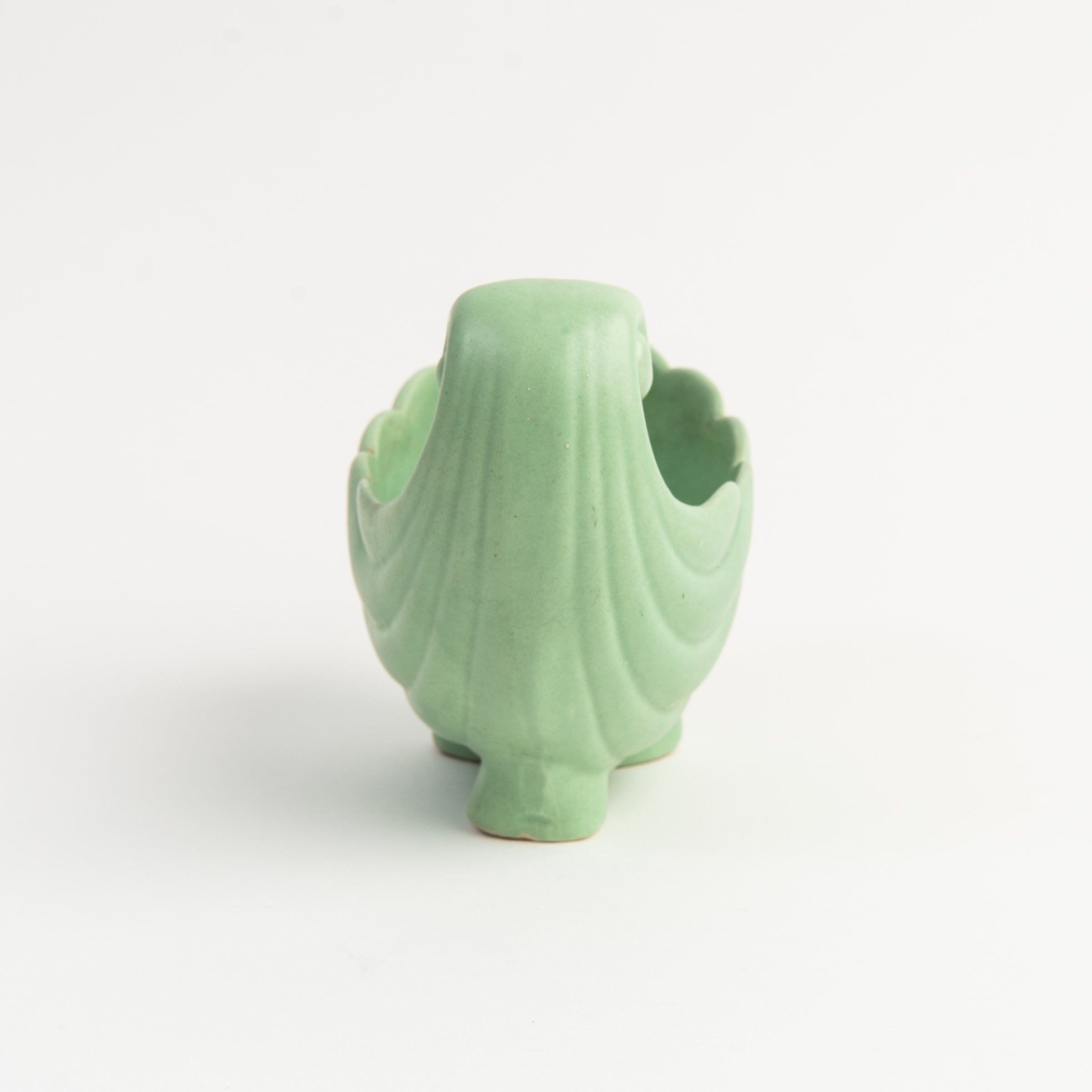 Vintage Mint Pottery Vase on a white background at Addison West