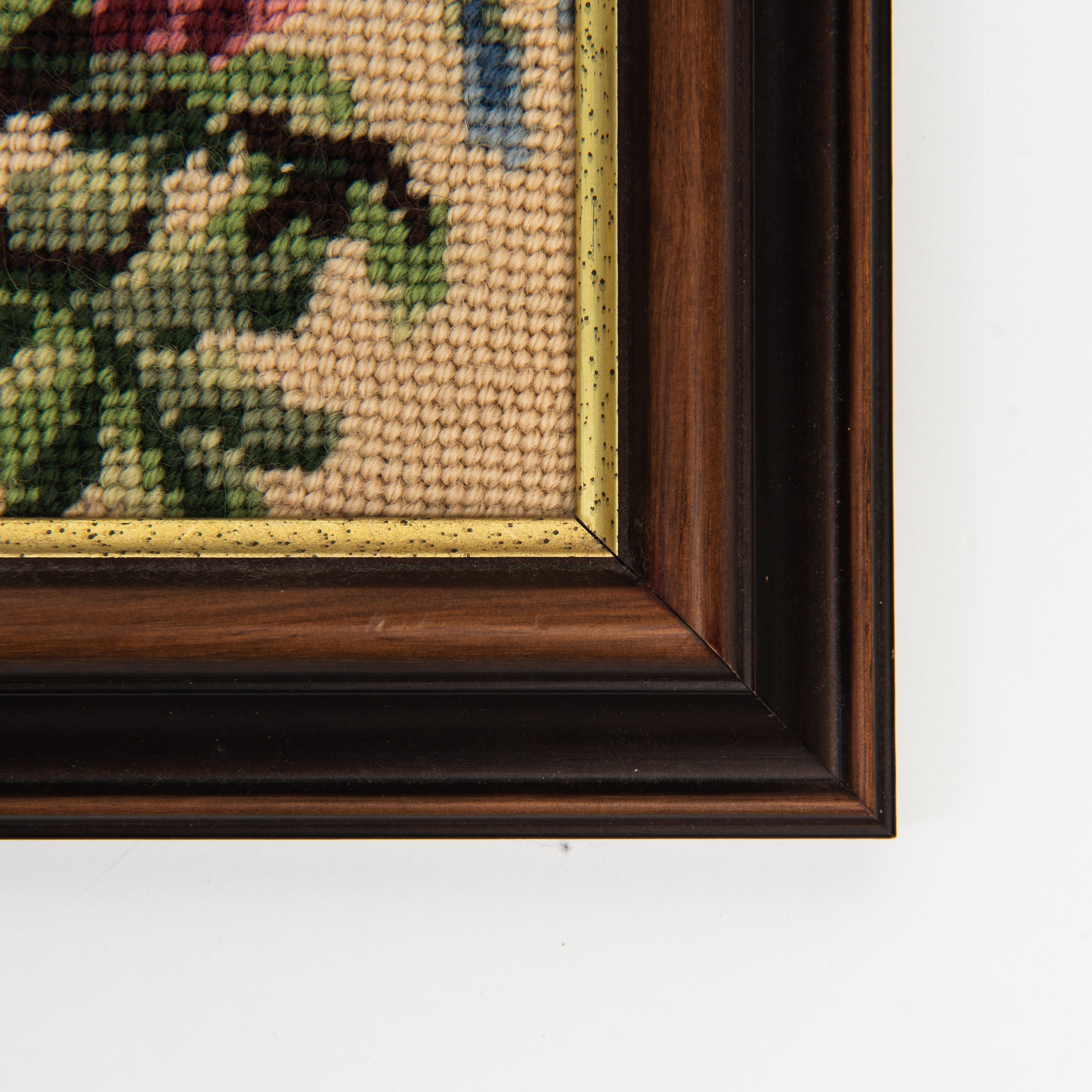 Vintage Needlepoint Wall Hanging on a white background at Addison West