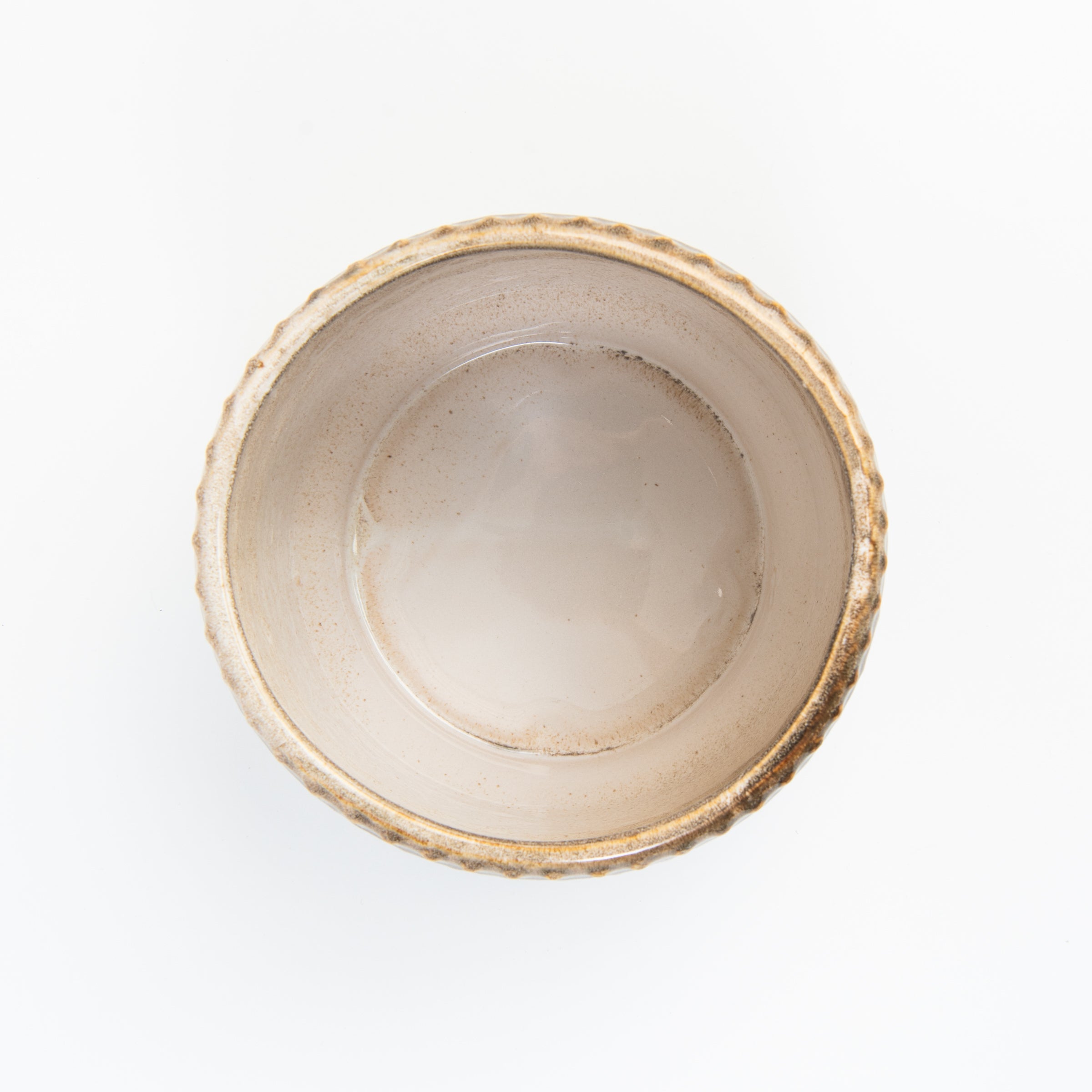 Embossed Stoneware Planter on a white background at Addison West
