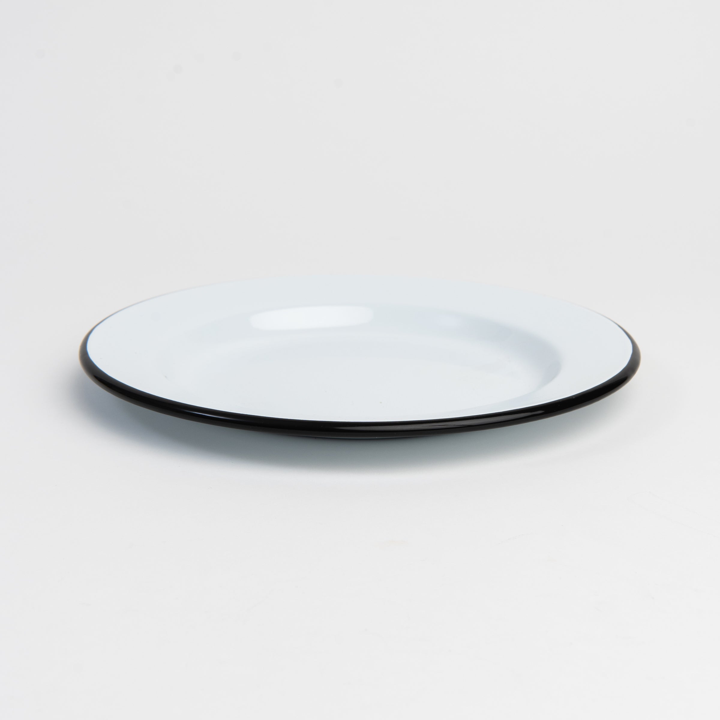 Vintage Enamelware Dinner Plate on a white background at Addison West