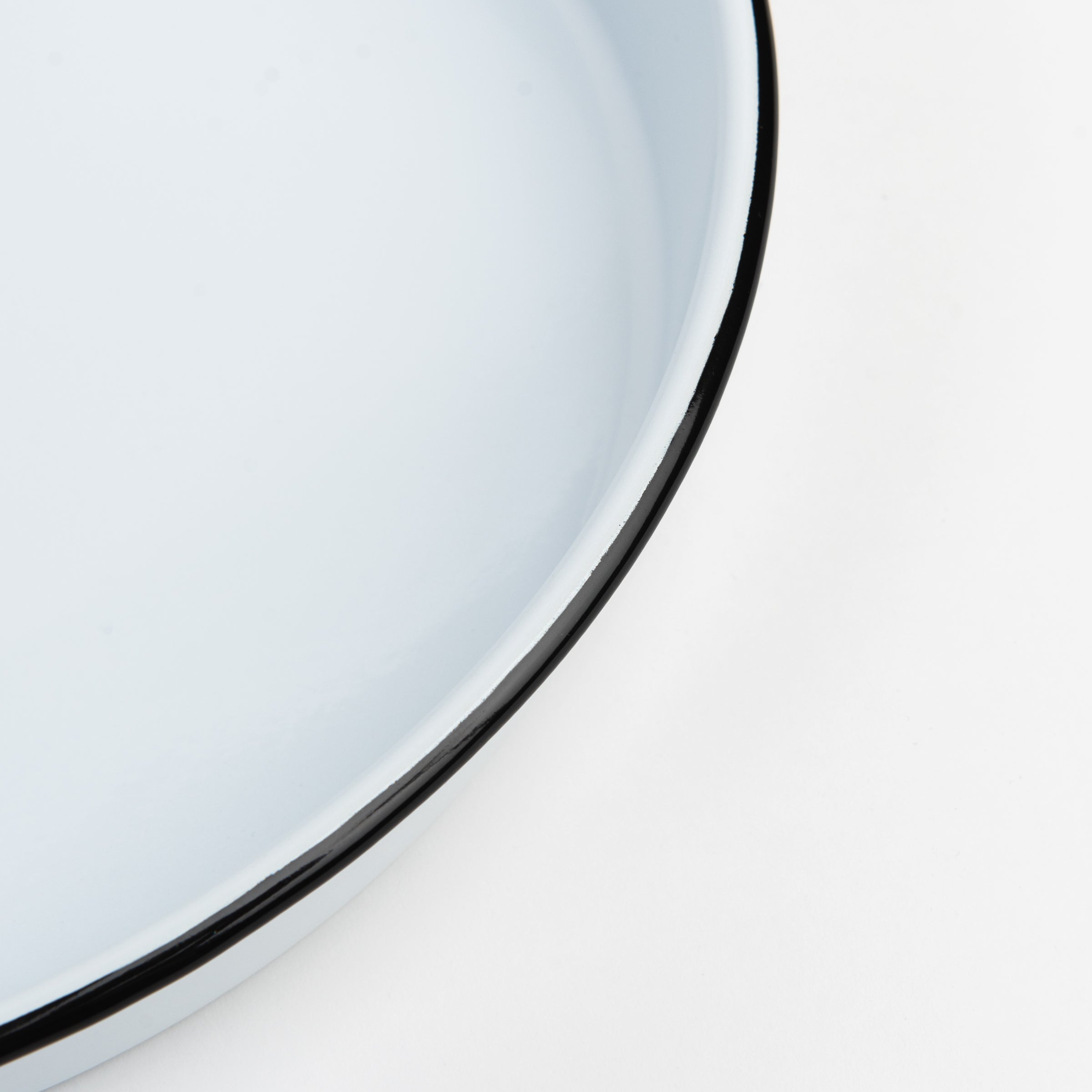 Vintage Round Enamelware Tray on a white background at Addison West