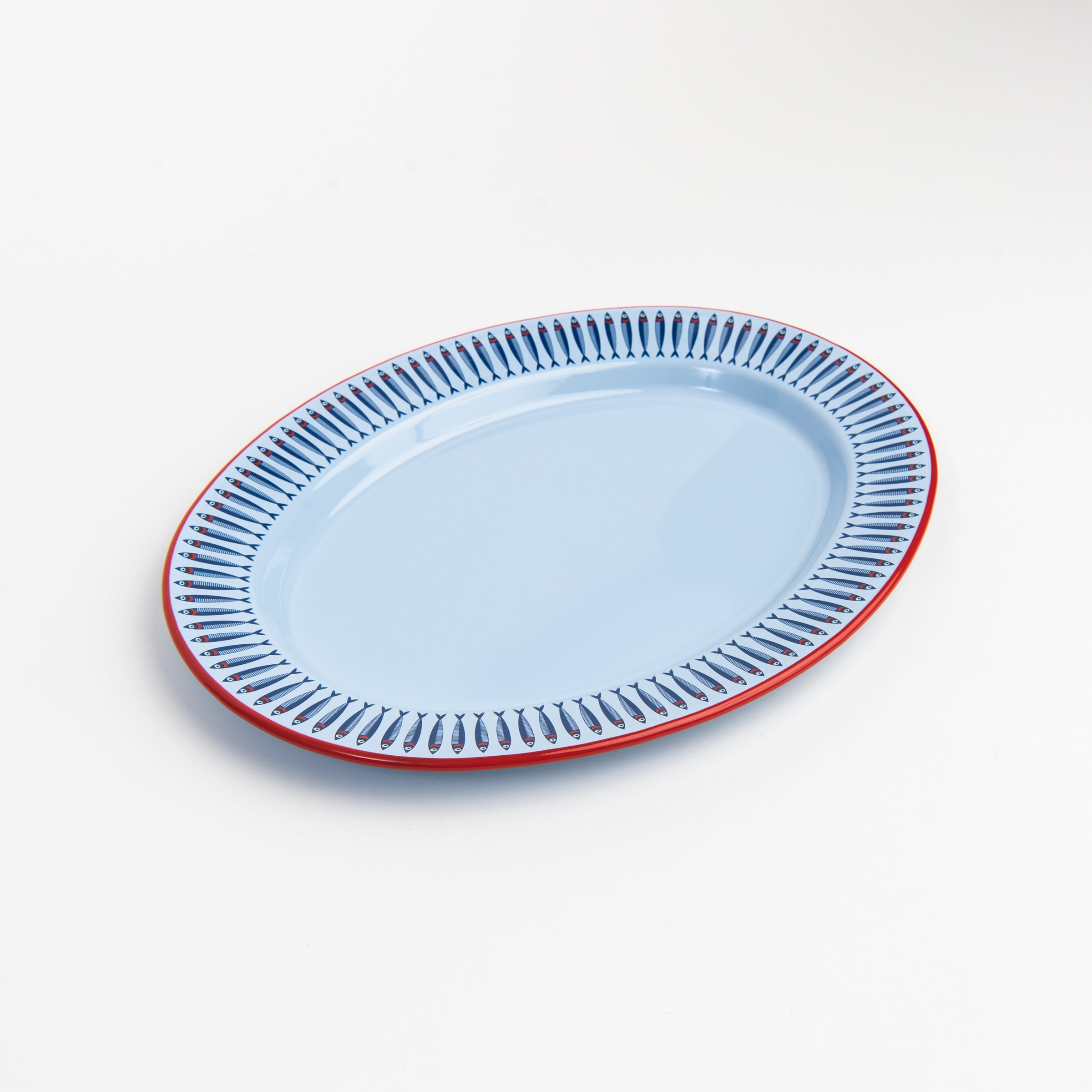 Small Anchovies Oval Tray on a white background at Addison West