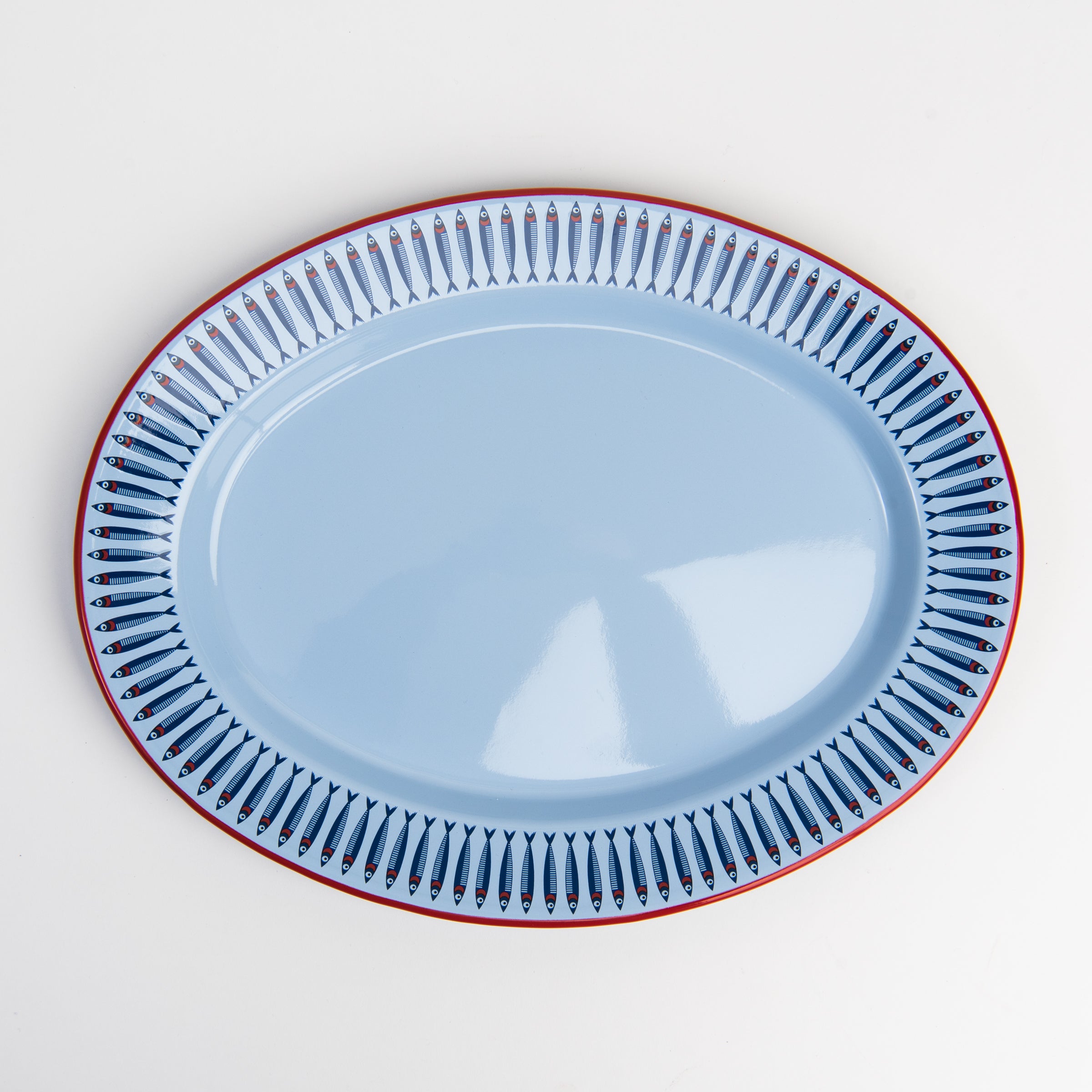 Small Anchovies Oval Tray on a white background at Addison West