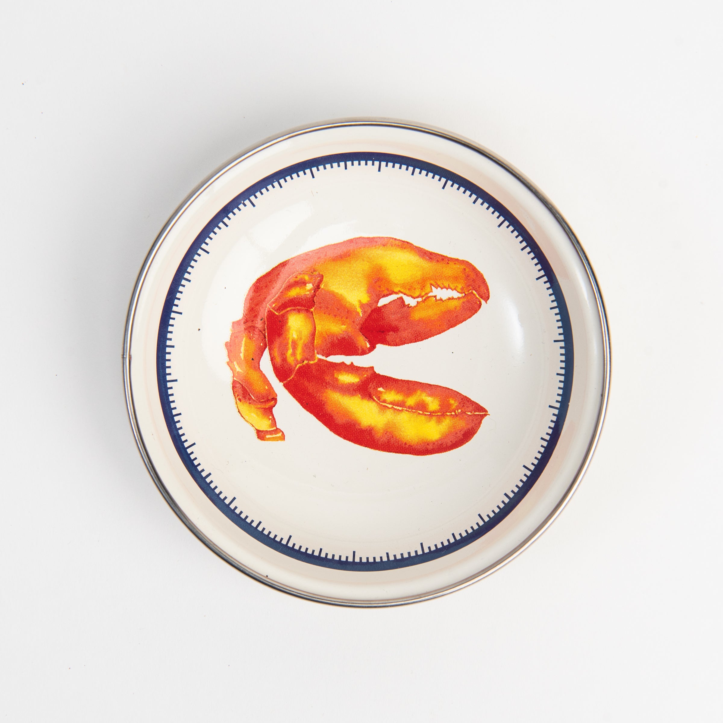 Lobster Enamelware Tasting Dishes on a white background at Addison West