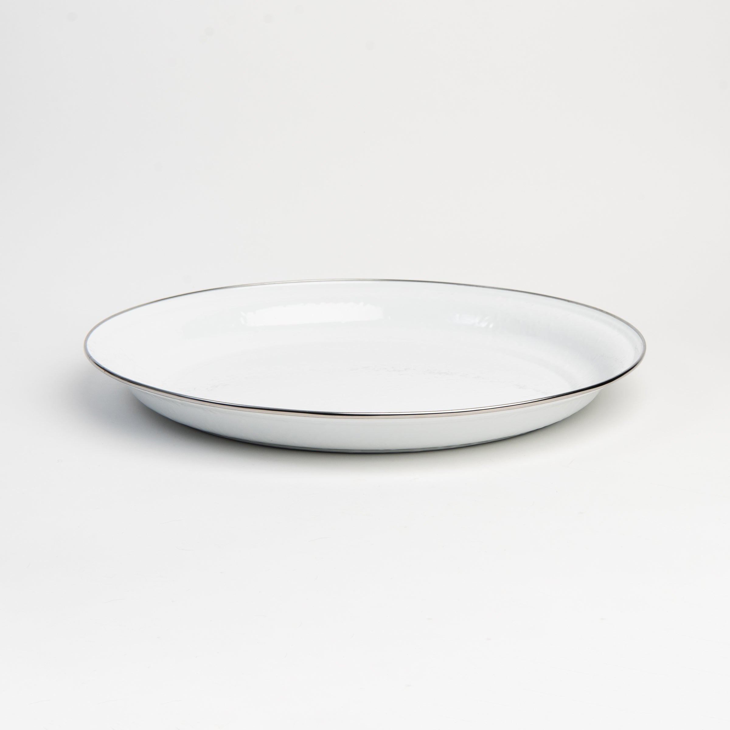White Enamelware Tray on a white background at Addison West