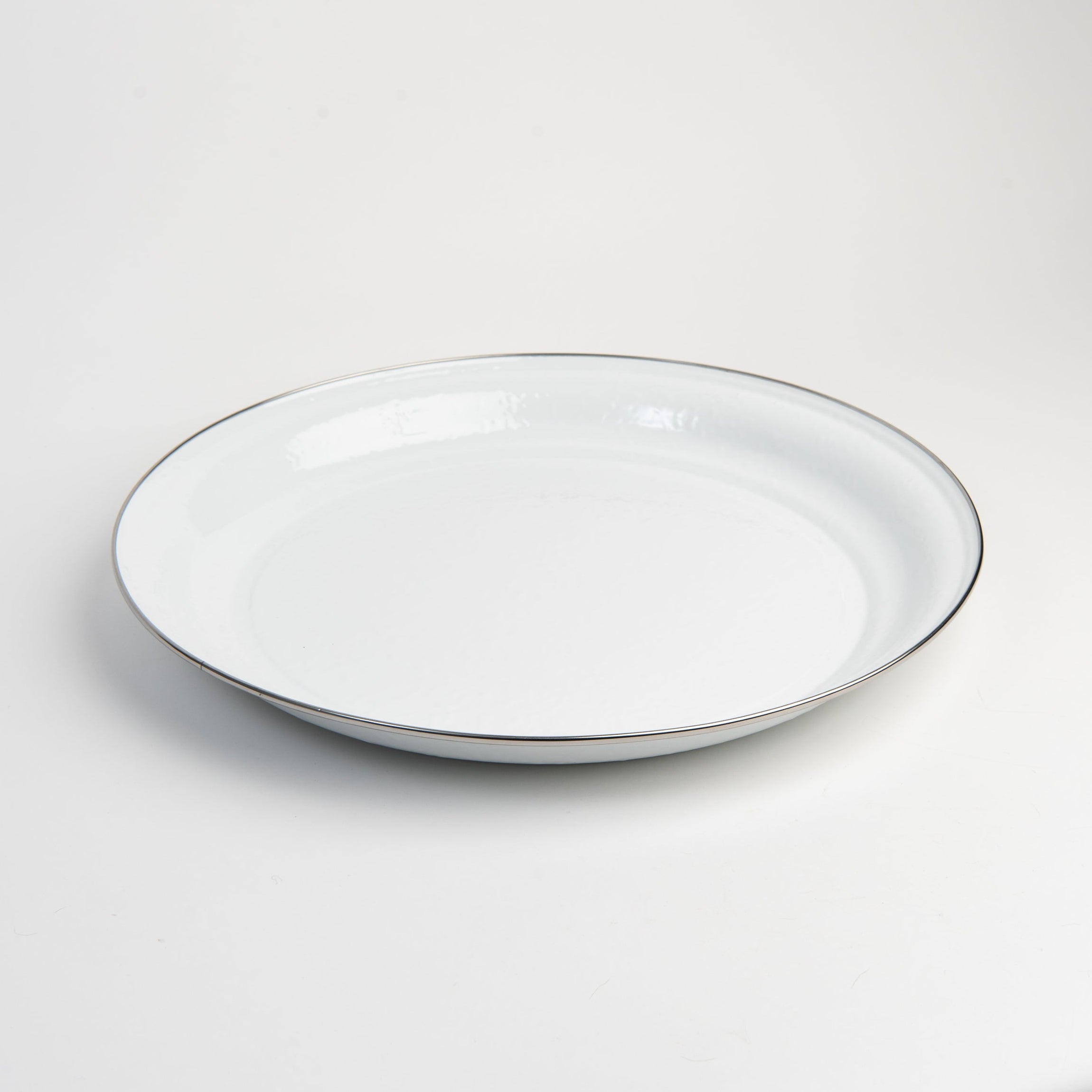 White Enamelware Tray on a white background at Addison West