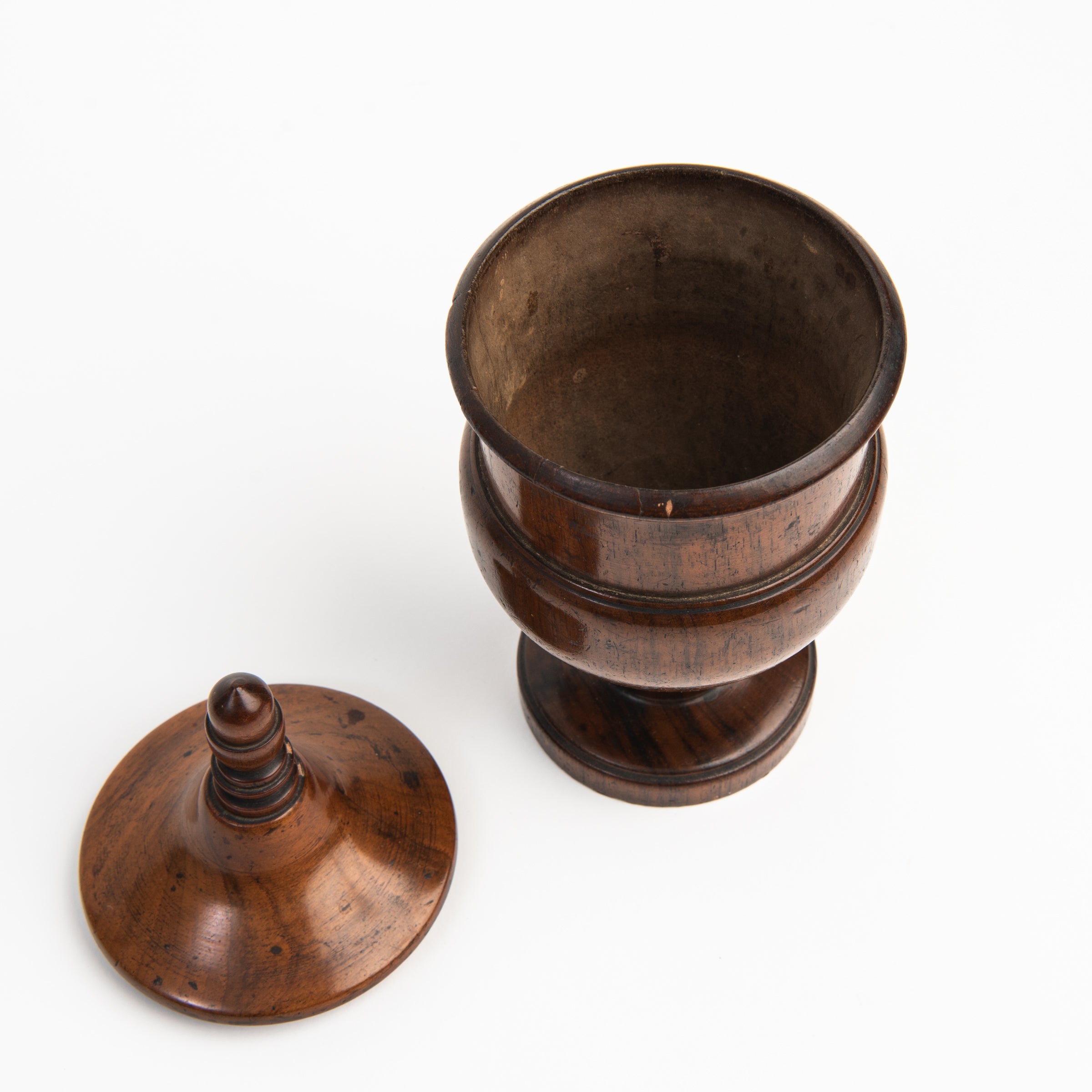 Vintage French Footed Wood Box on a white background at Addison West