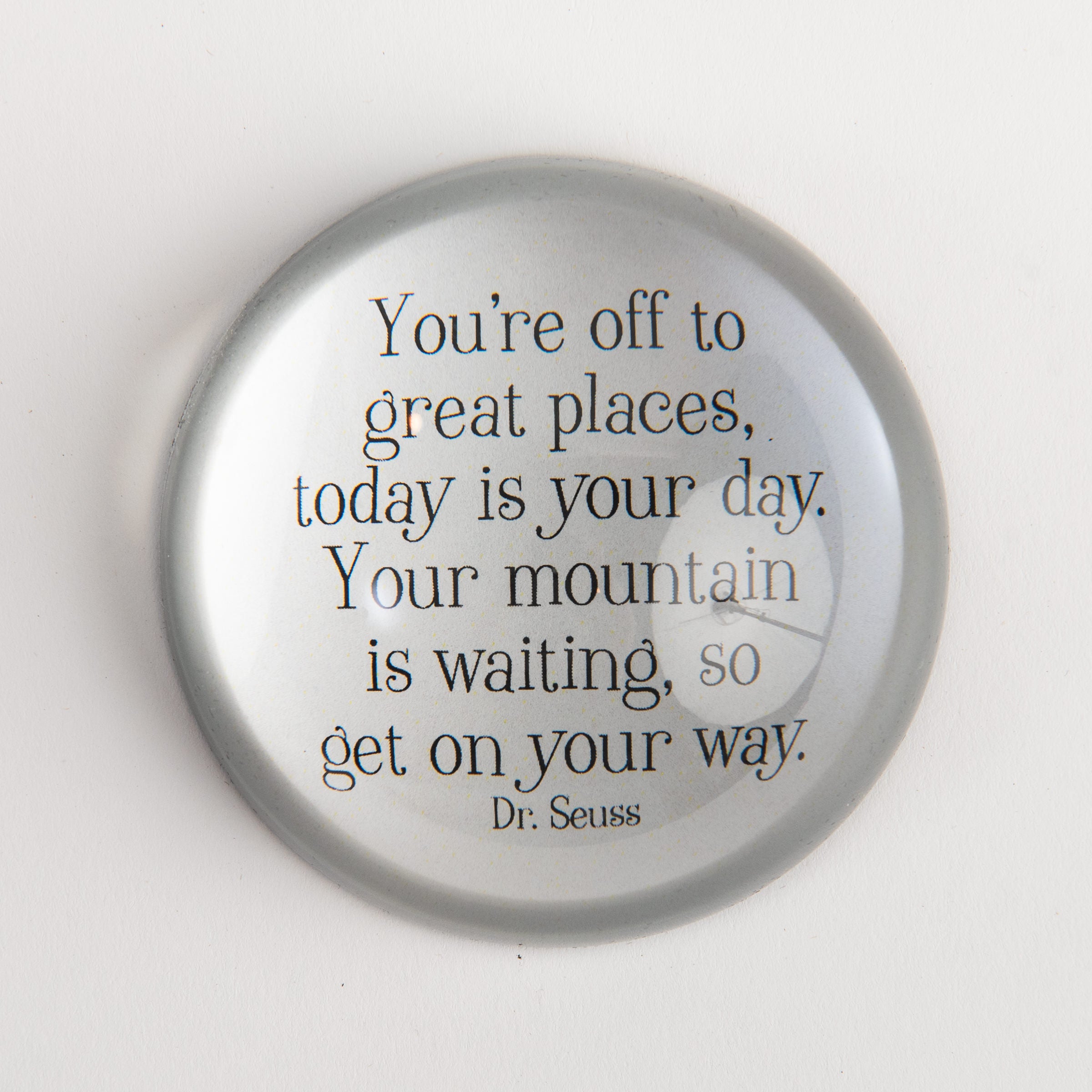 You're Off to Great Places Crystal Dome Paperweight on a white background at Addison West