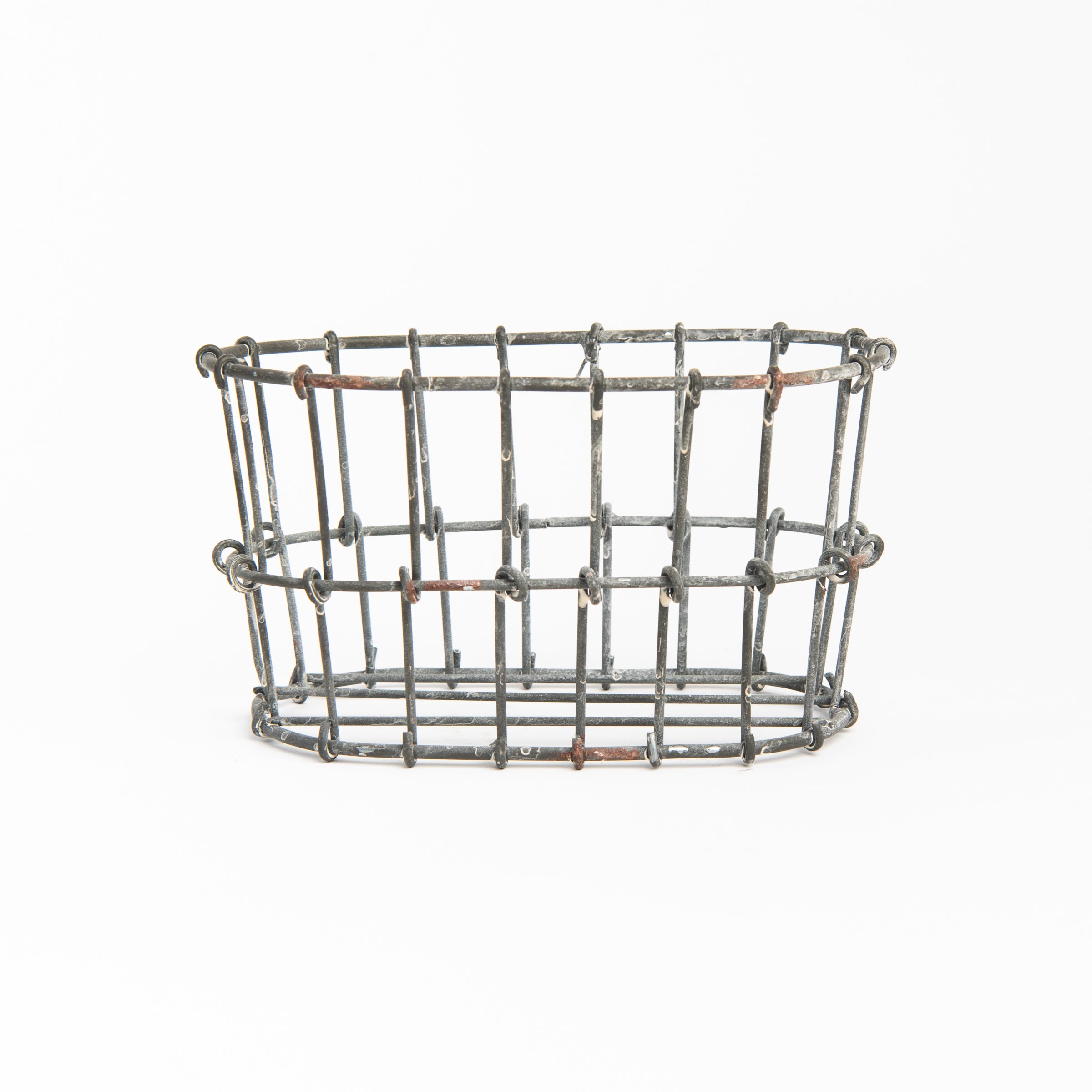 Wire Basket Lotion & Soap Bottle Holder on a white background at Addison West
