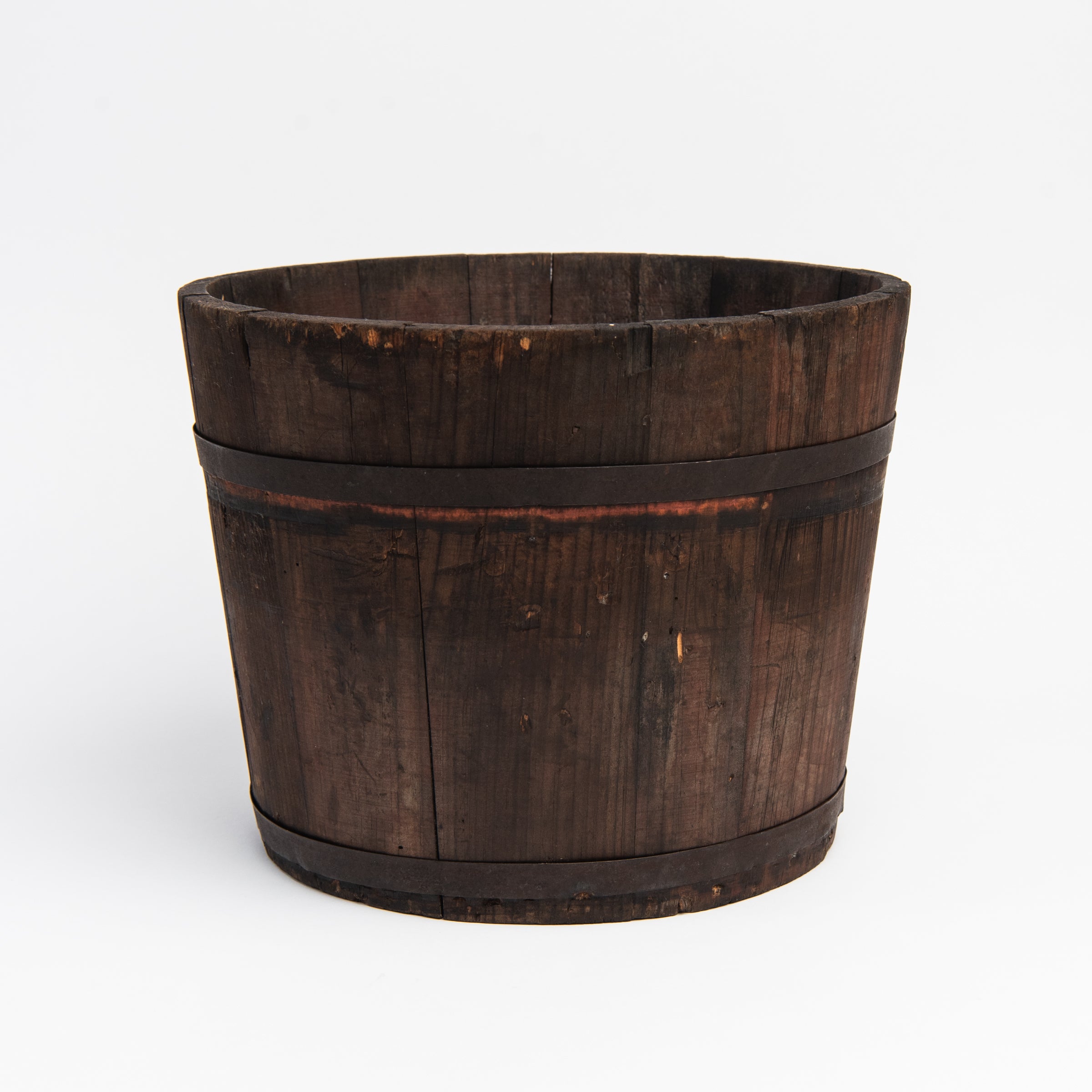 Vintage Wood Sap Bucket on a white background at Addison West