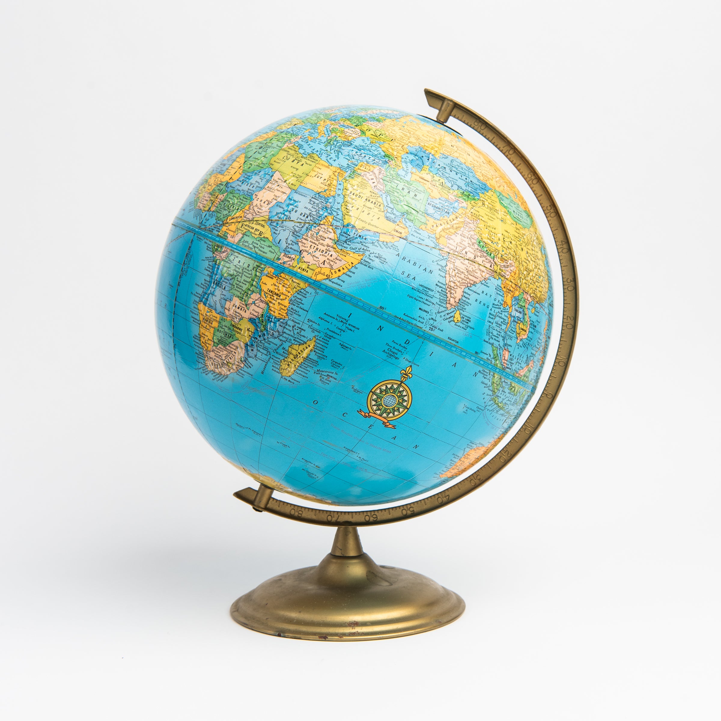 Vintage Globe on a white background at Addison West