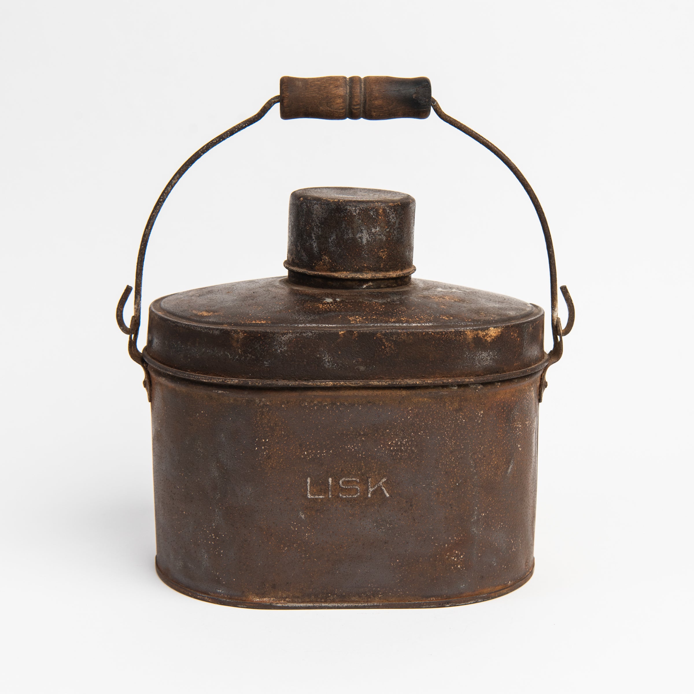 Vintage Lunch Pail on a white background at Addison West
