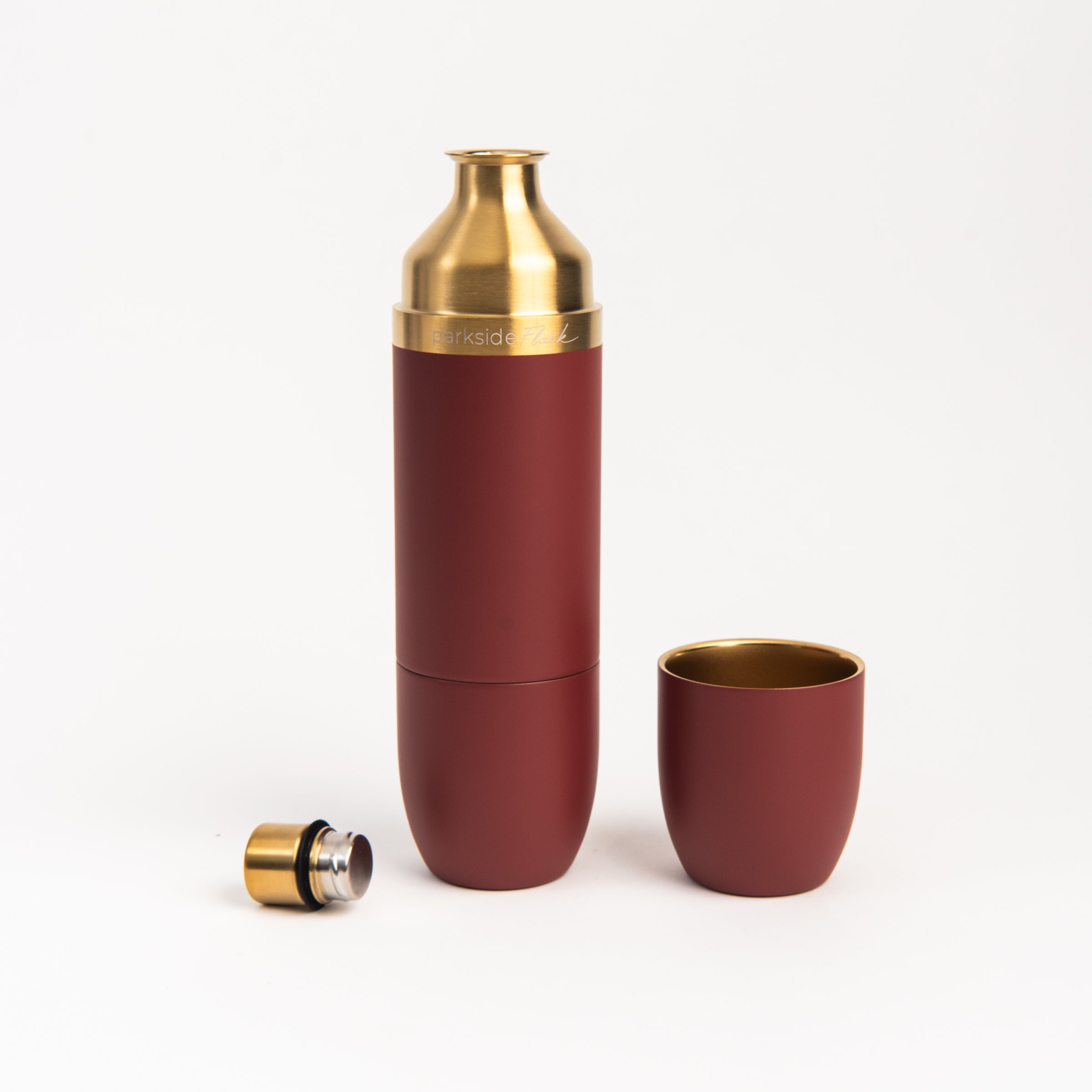 High Camp Parkside Flask Sundown Edition in Rosso on a white background at Addison West