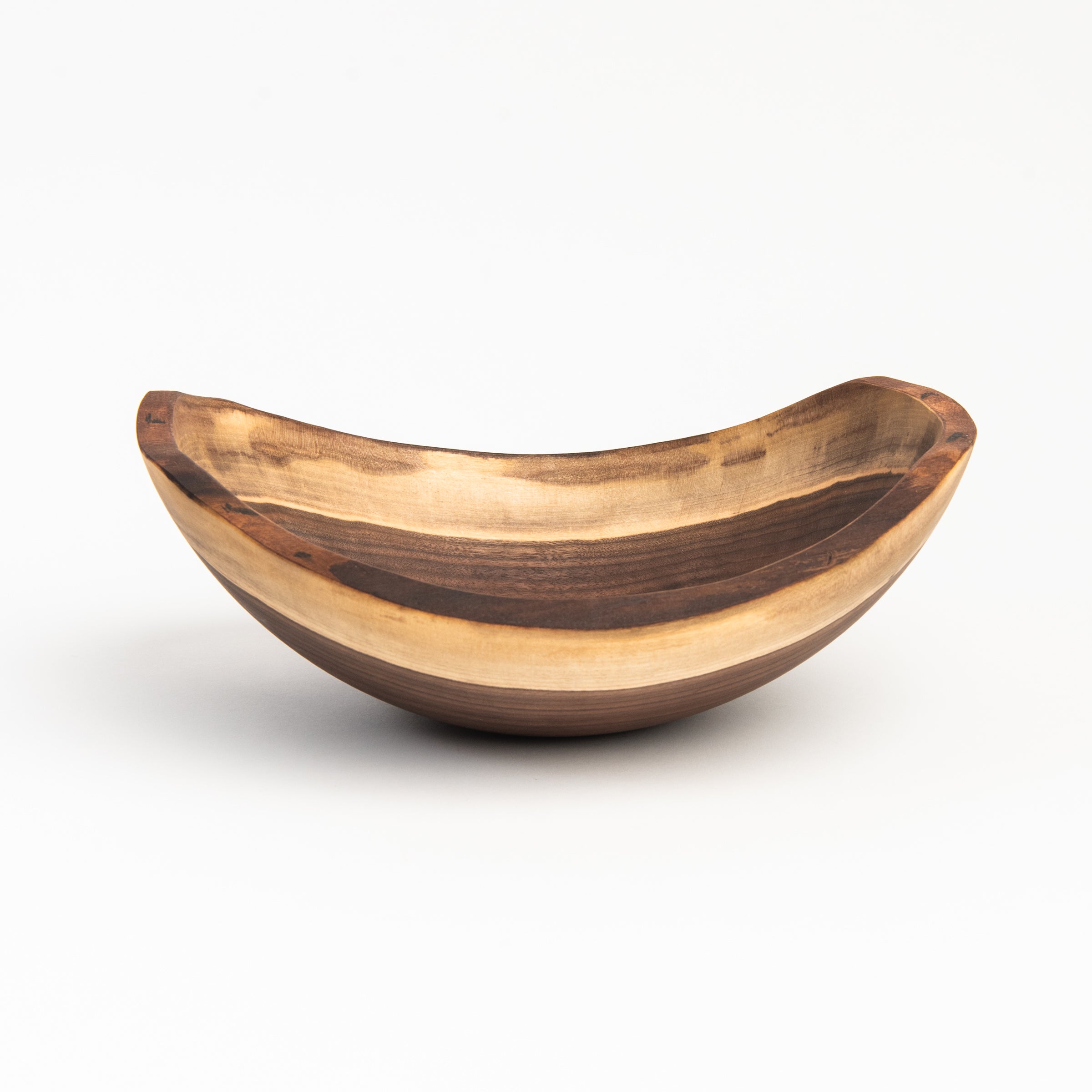 13" Live Edge Black Walnut Bowl on a white background at Addison West