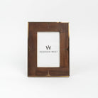 Wood & Brass 4x6 Frame on a white background