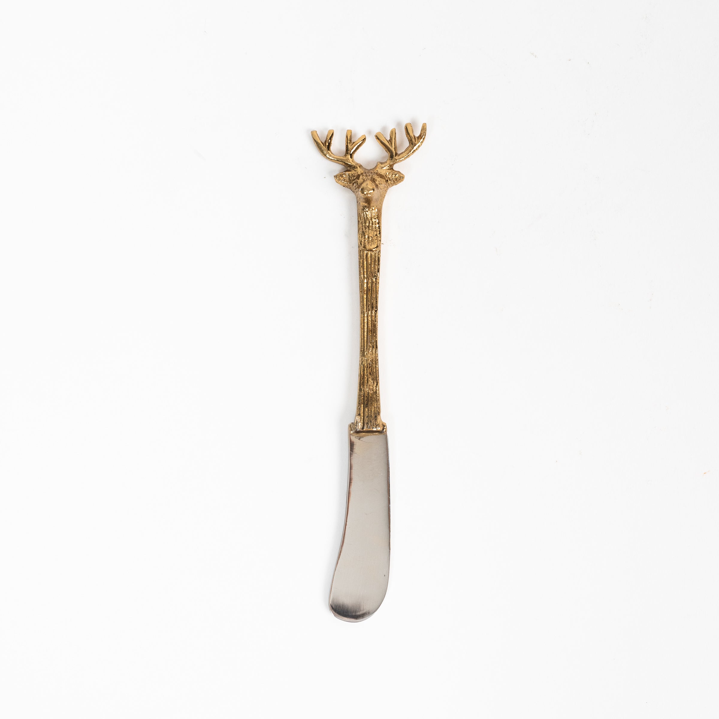 Stag Head Butter Knife on a white background at Addison West