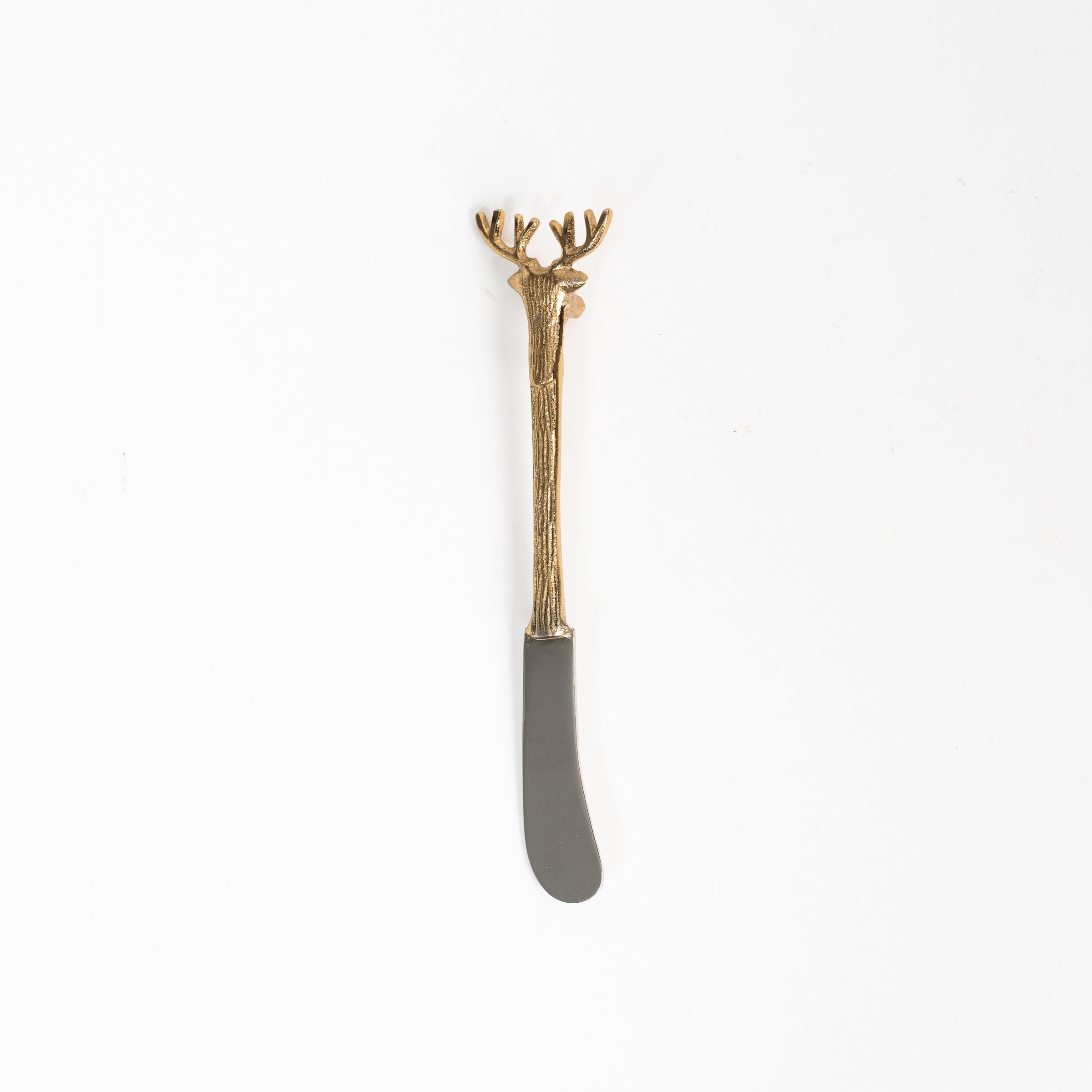 Stag Head Butter Knife on a white background at Addison West