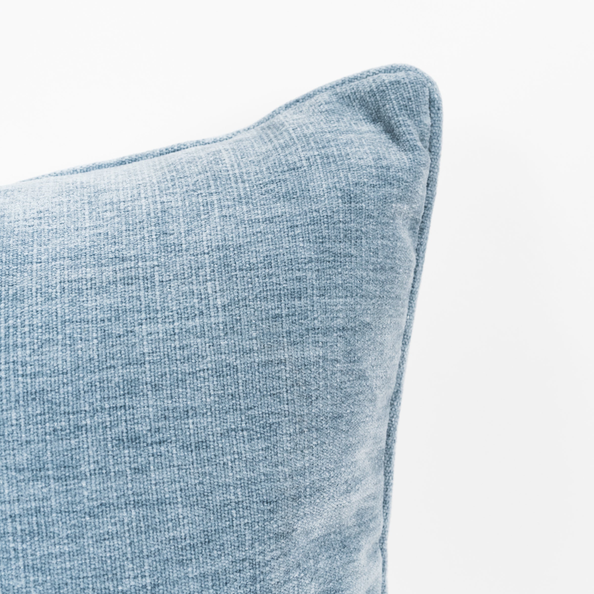 Cr Laine On Holiday Denim Throw Pillow on a white background at Addison West