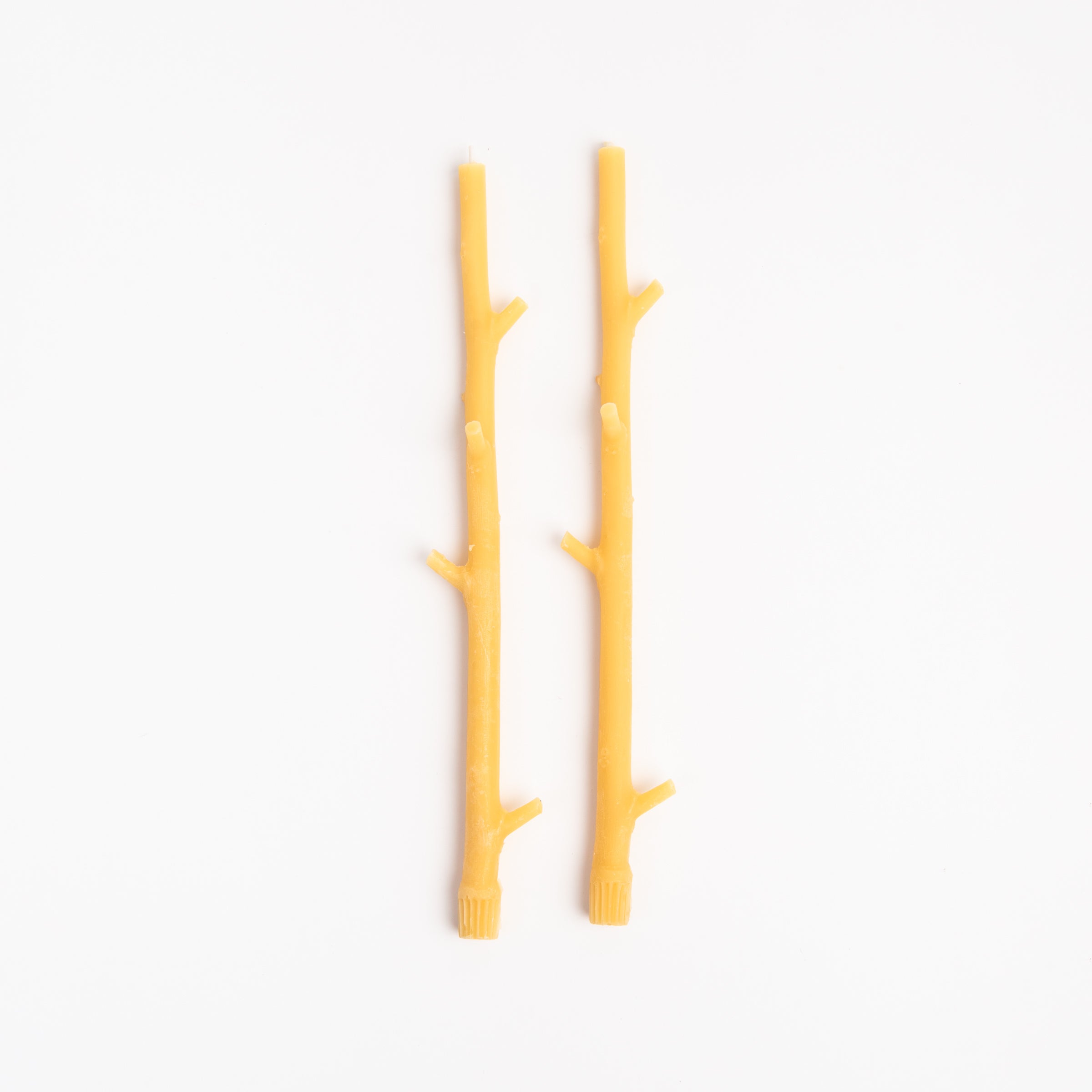 Maple Stick Candle Pair in Natural on a white background at Addison West