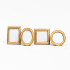 Mini Golden Laurel Wreath Picture Frames on a white background at Addison West