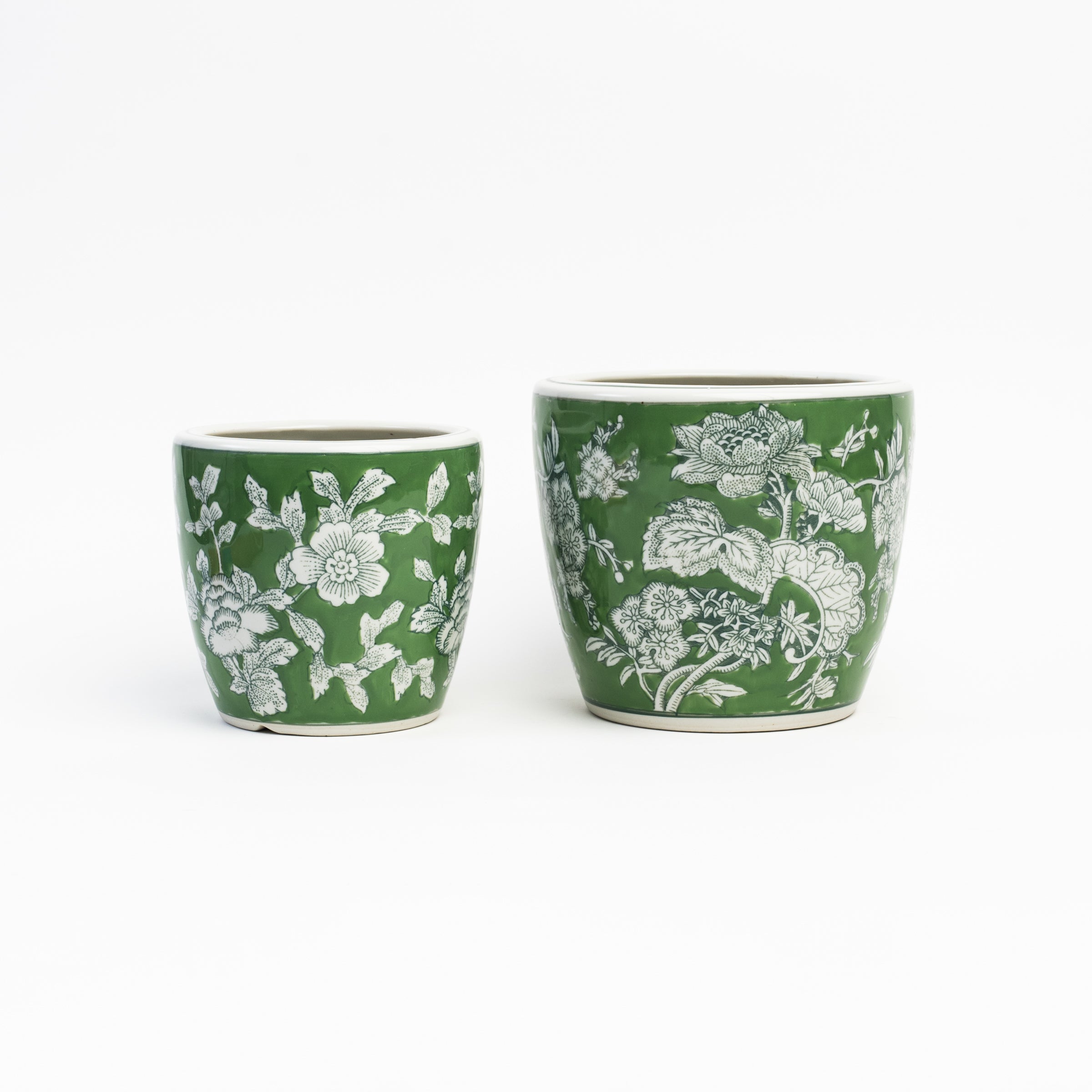 Countryside Hand Painted Cachepots on a white background at Addison West