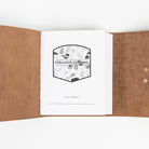 Leather Vermont Made Foraging Journal on a white background at Addison West