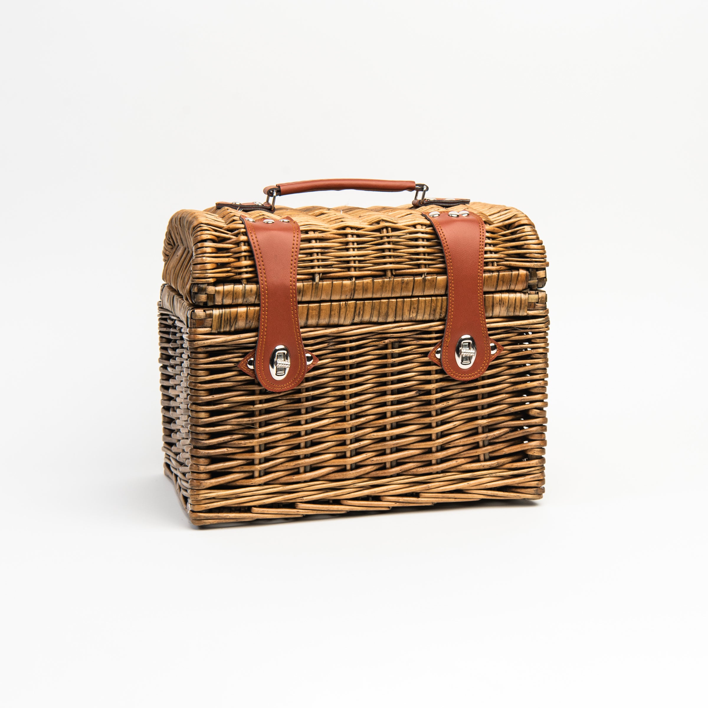 Wine & Cheese Picnic Basket on a white background at Addison West