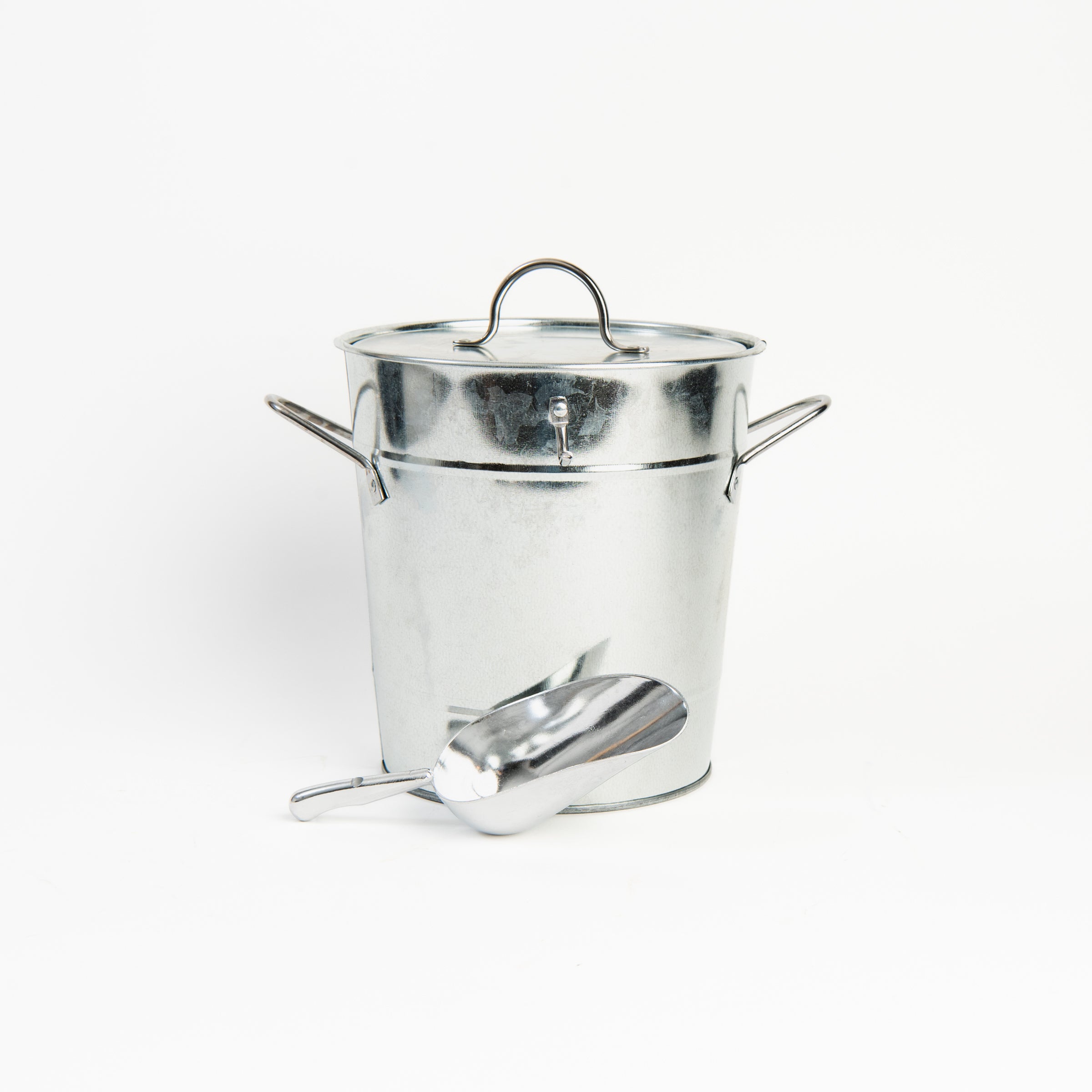 Galvanized Metal Ice Bucket on a white background at Addison West