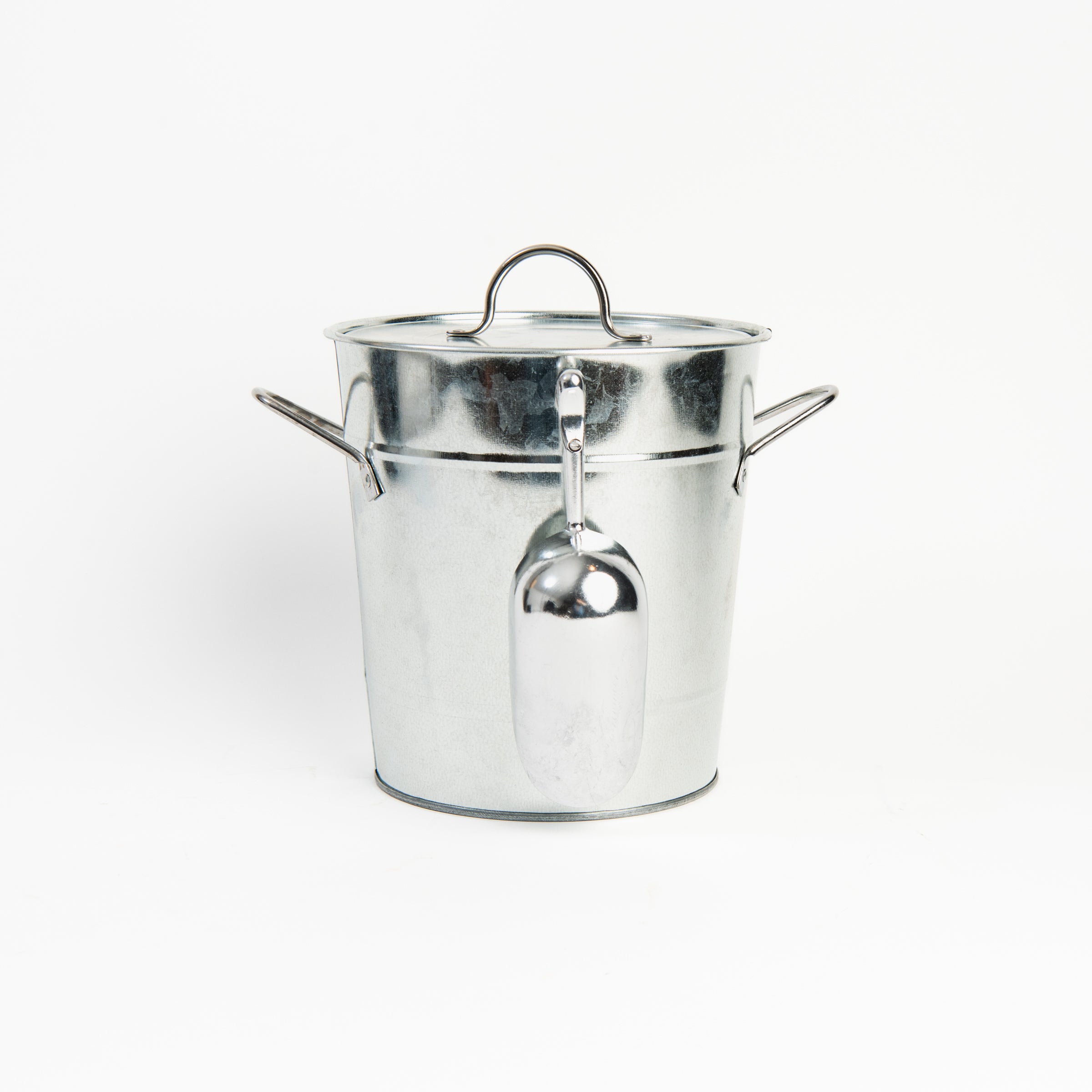 Galvanized Metal Ice Bucket on a white background at Addison West