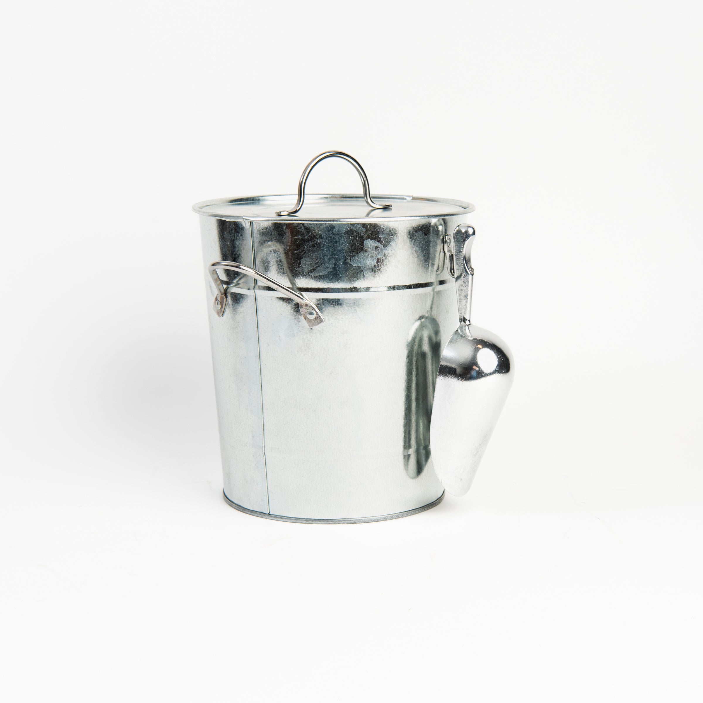 Galvanized Metal Ice Bucket on a white background at Addison West