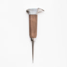 Anvil ice pick with wood handle on a white background